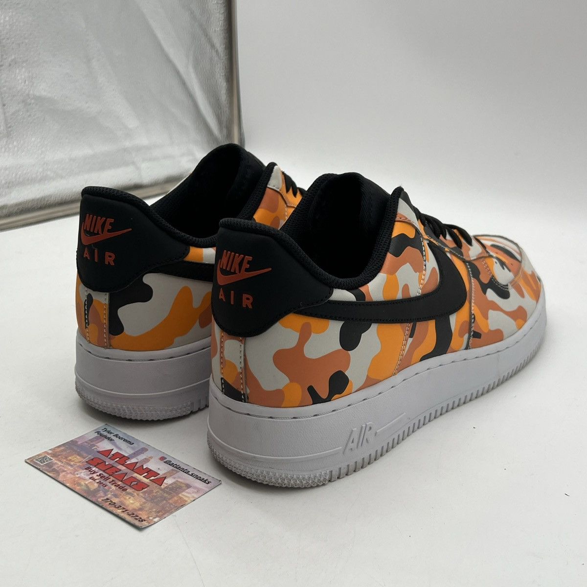 Nike Air force 1 07 orange camo Size US 12 / EU 45 - 5 Thumbnail