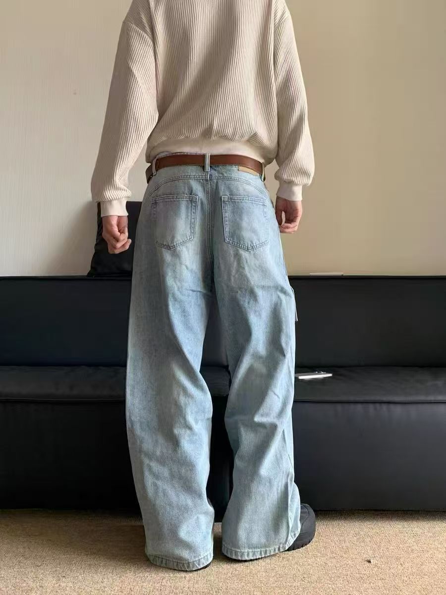 Japanese Brand × Jean Blue washed vintage ripped cargo jeans y2k Size US 32 / EU 48 - 3 Thumbnail