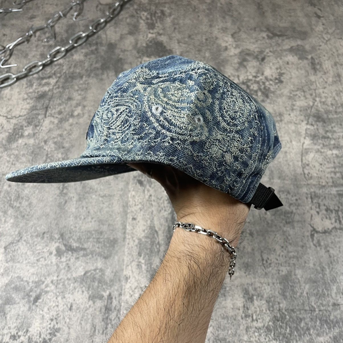 Supreme Supreme Bandana Jacquared Denim Cap Size ONE SIZE - 4 Thumbnail