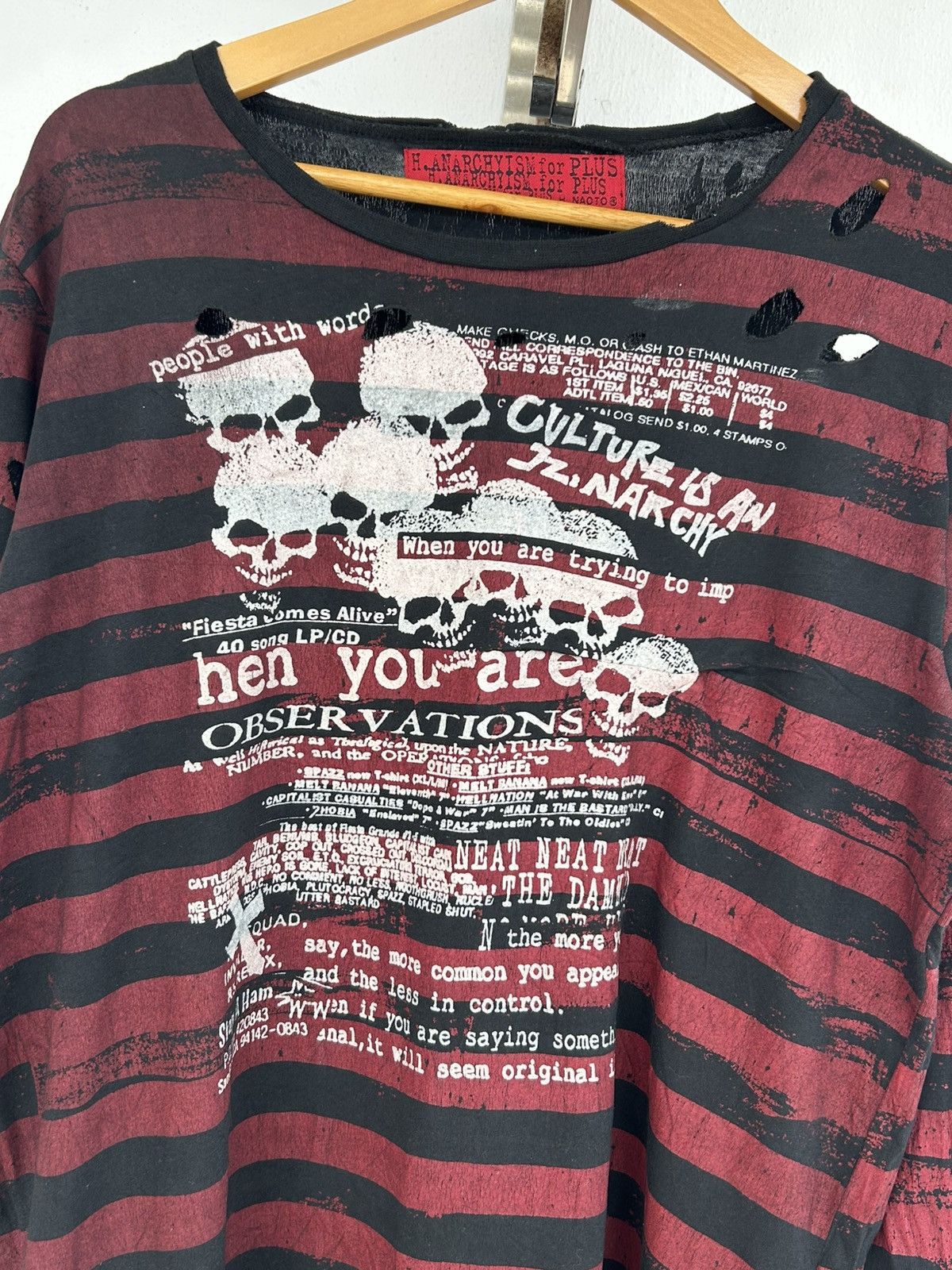 Japanese Brand H.Anarchyism Plus H.Naoto Vintage Stripe Longsleeve Tee Size US L / EU 52-54 / 3 - 3 Thumbnail