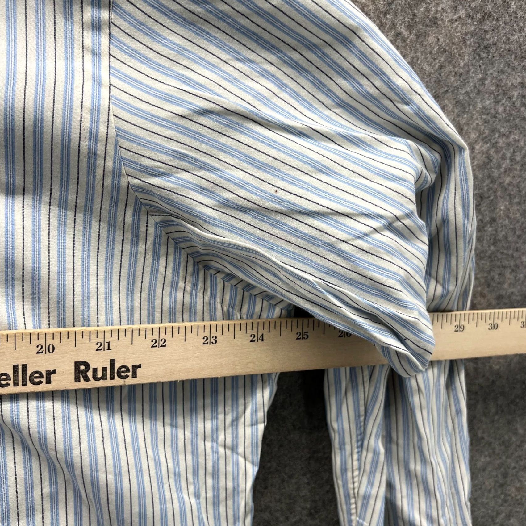 Ralph Lauren VINTAGE Ralph Lauren Shirt Mens XL Blue White Striped Button Down Preppy Read Shirt Size US XL / EU 56 / 4 - 5 Thumbnail