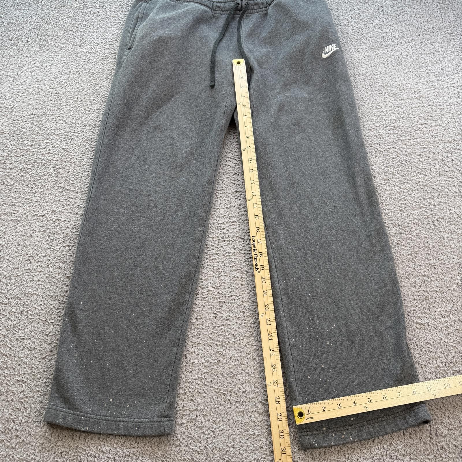Nike Nike Gray Mens Embroidered Logo Sweatpants Fleece Joggers Size US 36 / EU 52 - 4 Thumbnail
