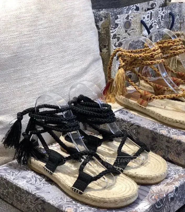 Dior Dior Woven Straw Sandal Espadrille. Size US 4.5 / IT 34.5 - 1 Thumbnail