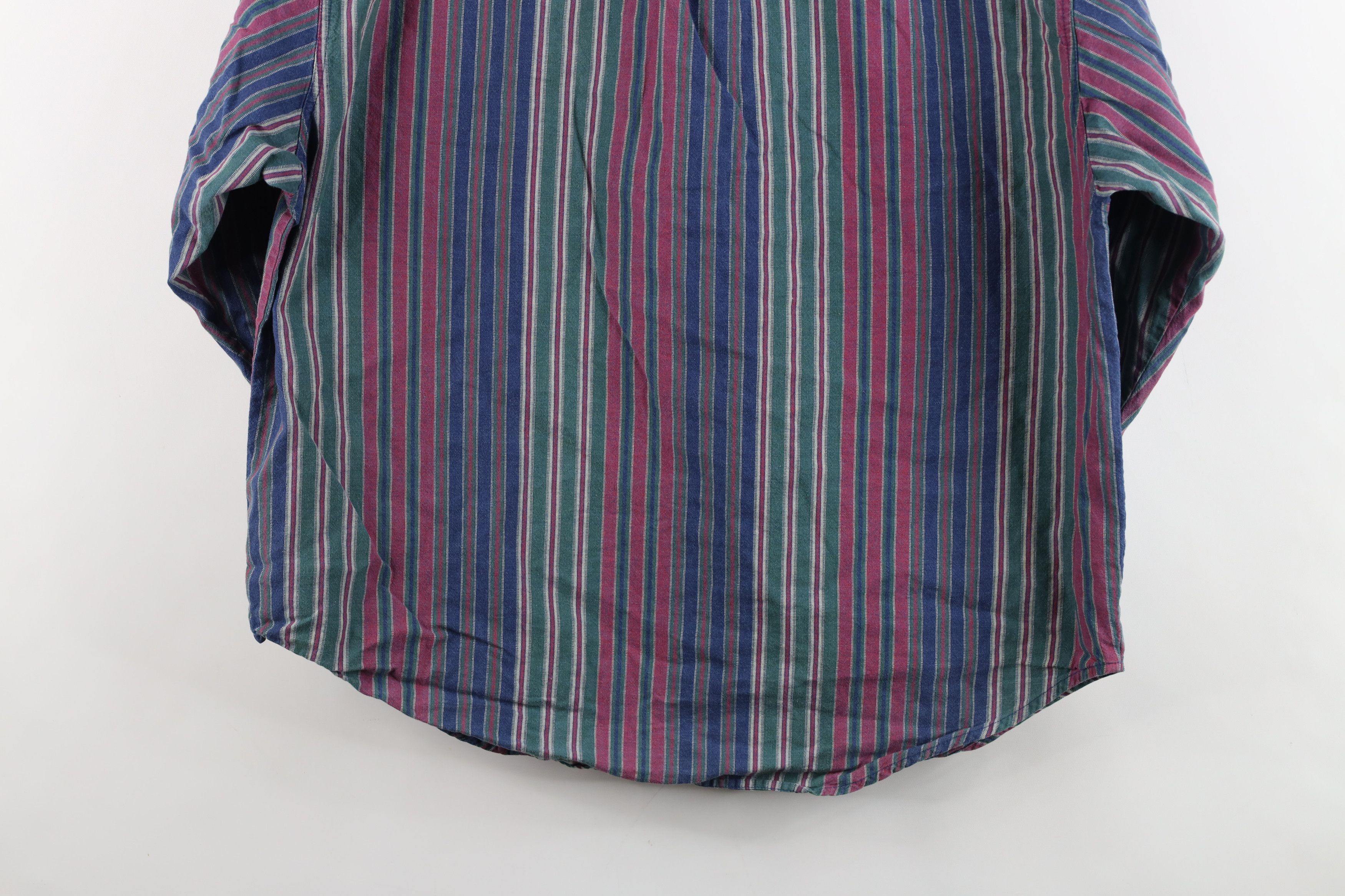 Vintage Vintage 90s Streetwear Striped Collared Button Shirt Size L / US 10 / IT 46 - 13 Thumbnail