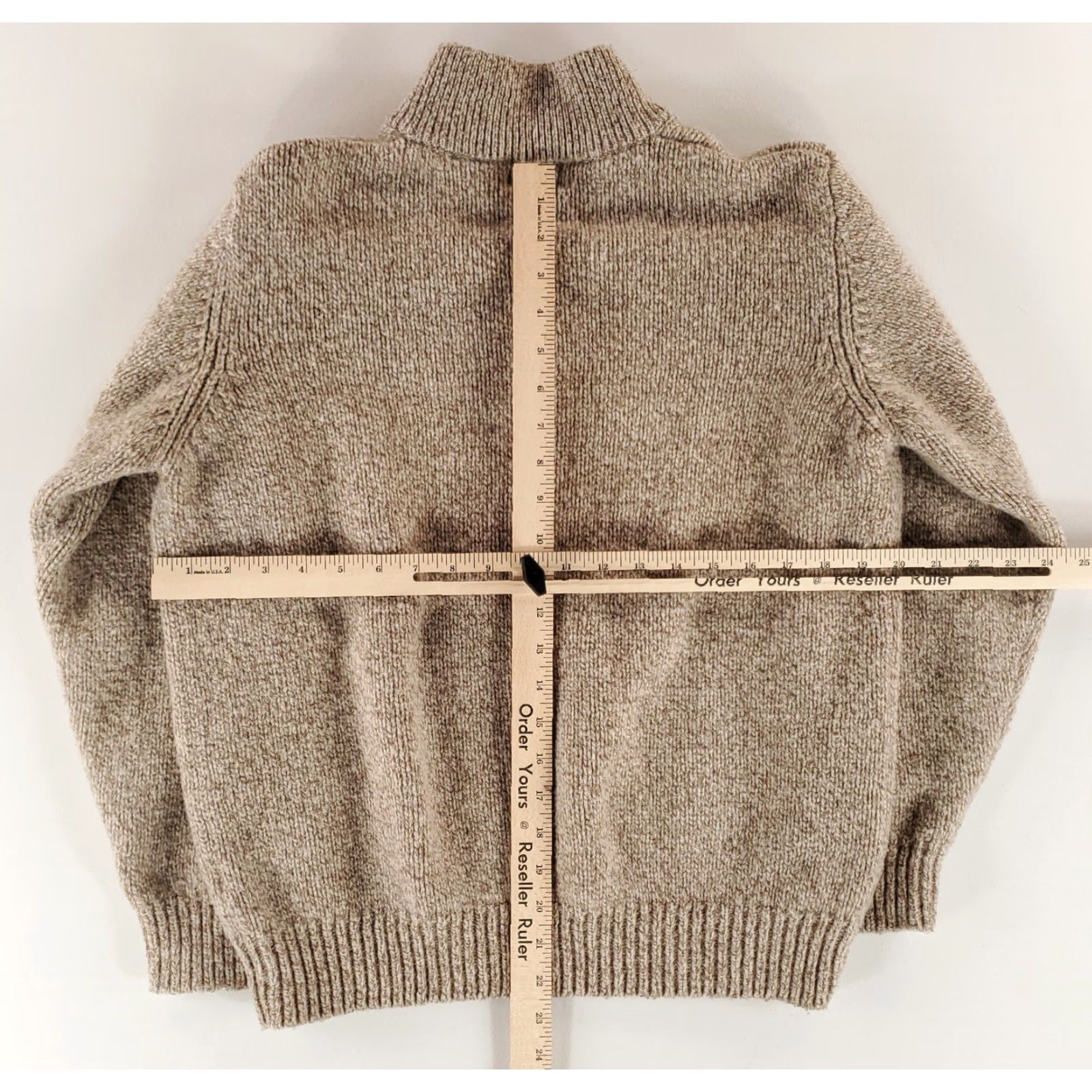 Vintage LL Bean 100% Wool 4 Button Henley Sweater Tan Banded Collar Mens L Shirt Pullover Men's L Tan Wool 4 Button Henley Sweater LL Bean Mens L Size US L / EU 52-54 / 3 - 6 Thumbnail