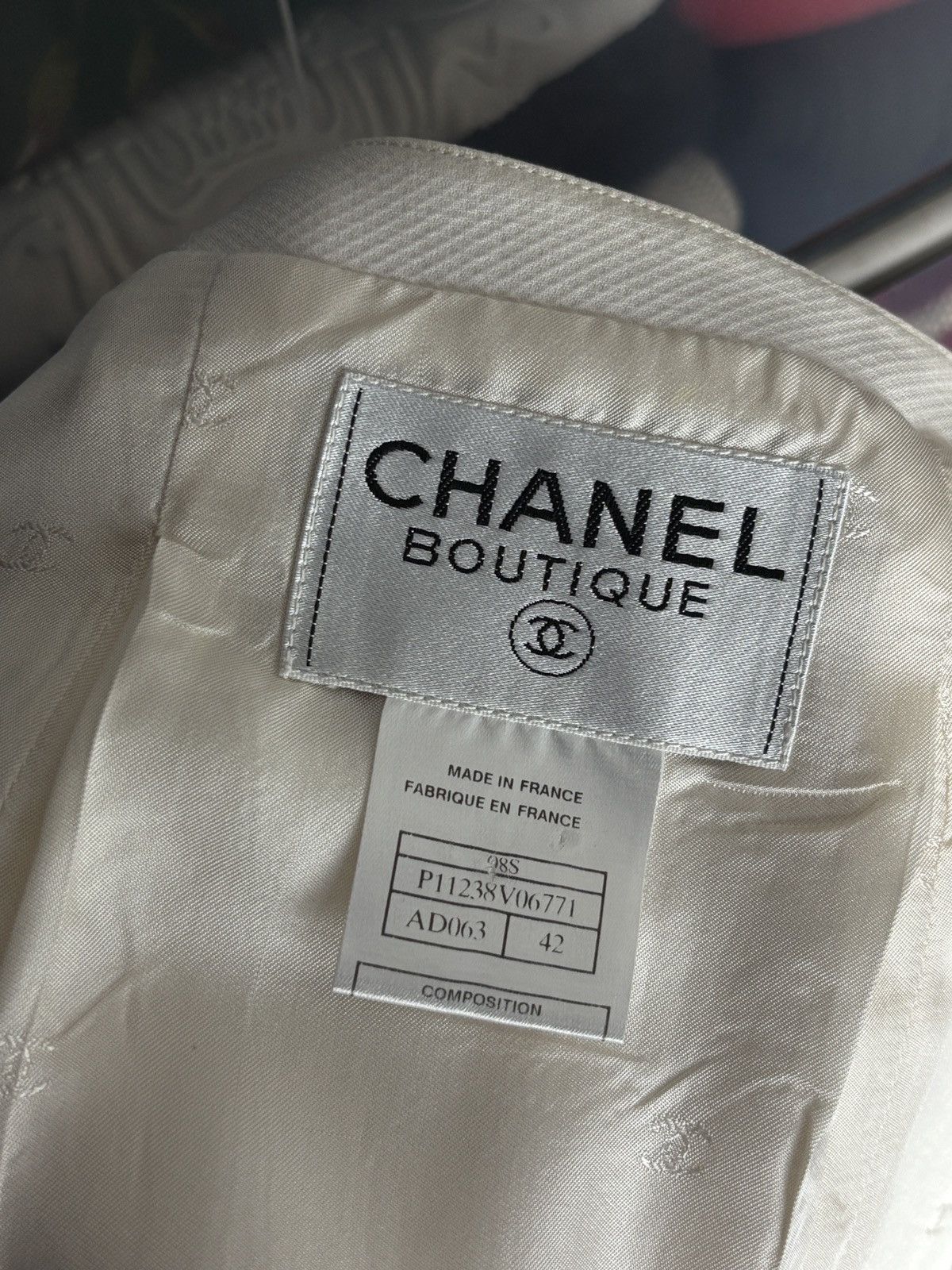 Chanel 90s Chanel Blazer Archive Cotton Silk Vintage Jacket Size M / US 6-8 / IT 42-44 - 12 Thumbnail