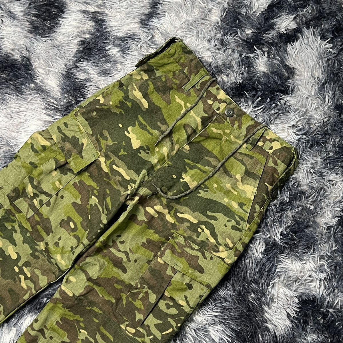 Other Army Camouflage Tactical MultiPocket Double Knee Cargo Pants Size US 28 / EU 44 - 3 Thumbnail