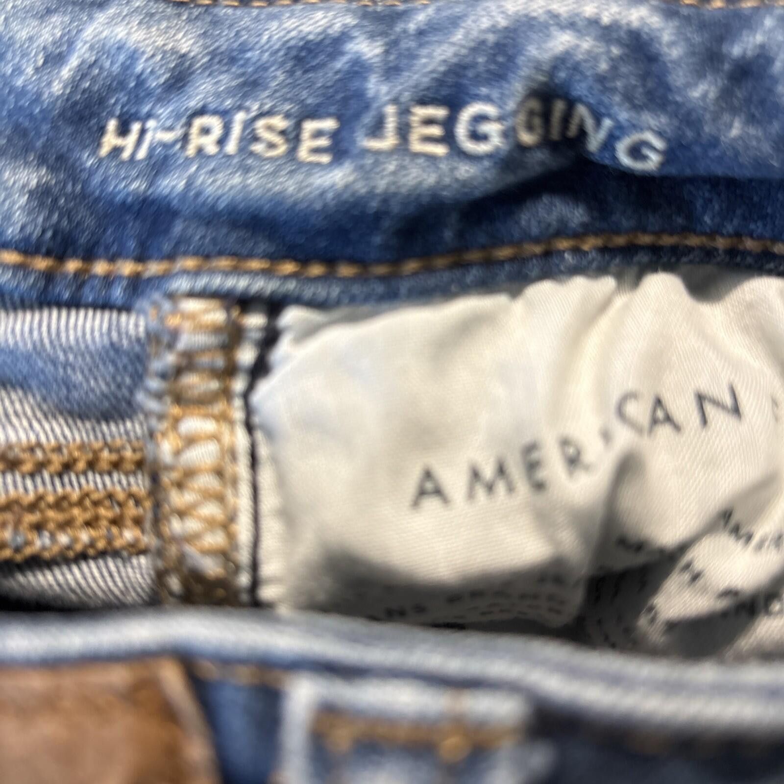 American Eagle Outfitters American Eagle Jeggings Women’s 0 Skinny High Rise Ripped Size 25" / US 0 / IT 36 - 6 Thumbnail