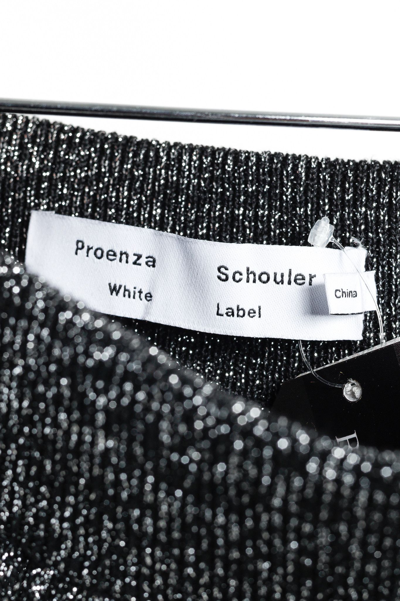 Proenza Schouler White Label Proenza Schouler White Label Black Silver Lurex Midi Skirt Size 30" / US 8 / IT 44 - 4 Thumbnail