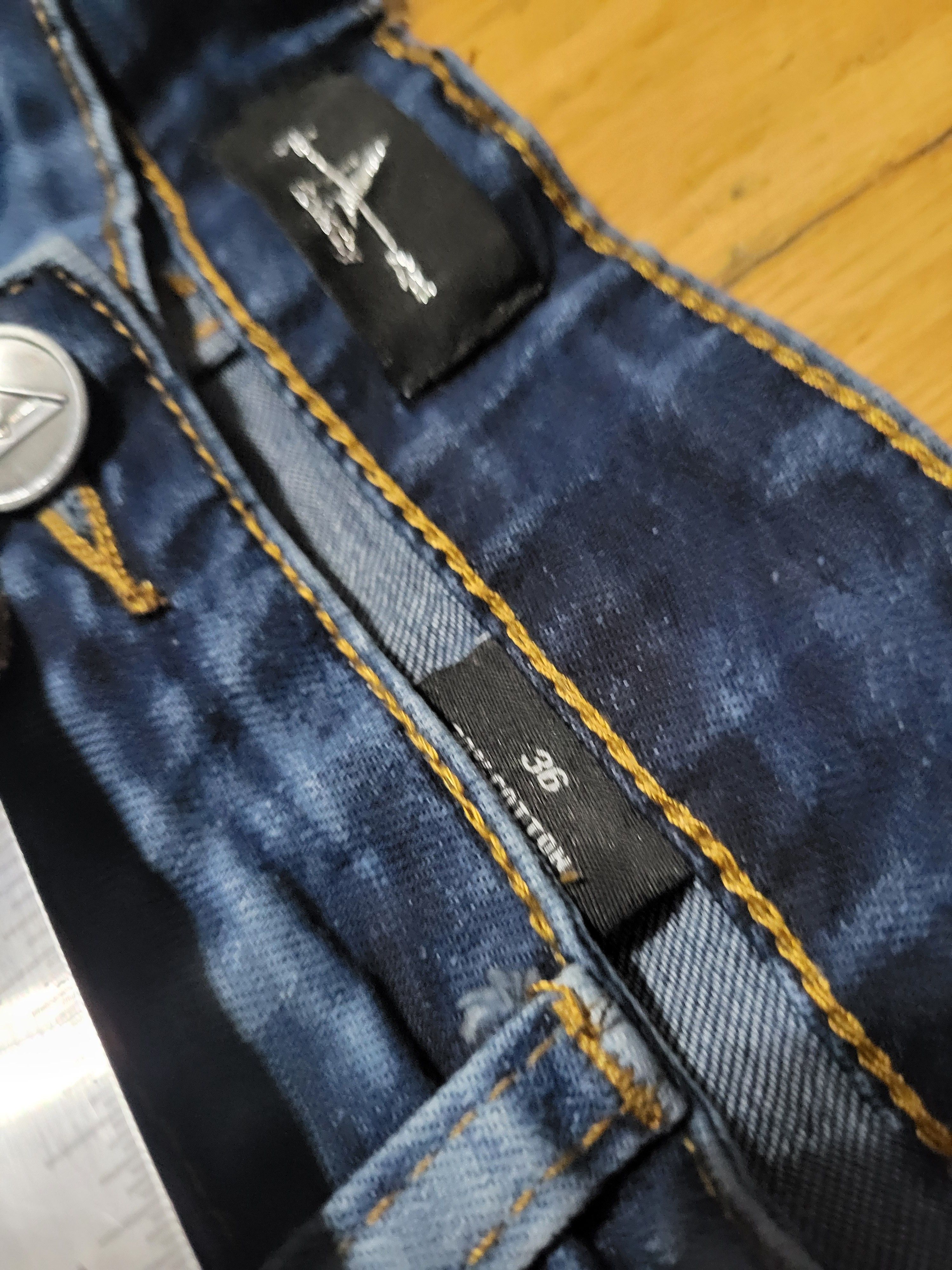 Aigle Mens Blue Jeans 36" Agile Artisan Detail Distressed Denim Size US 36 / EU 52 - 3 Thumbnail