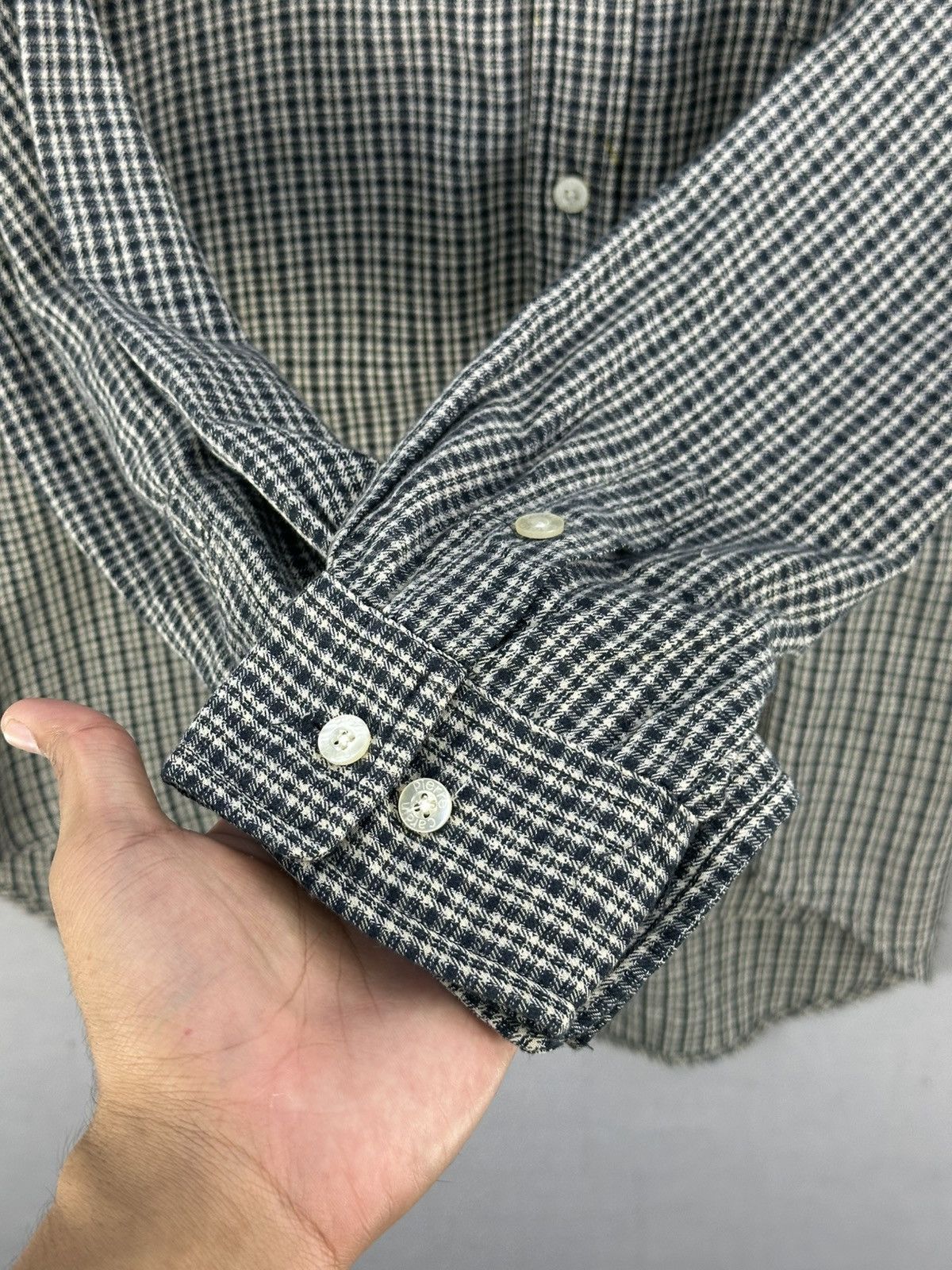Pierre Cardin Pierre Cardin Mini Plaid Check Flannel Shirt Size US L / EU 52-54 / 3 - 12 Thumbnail