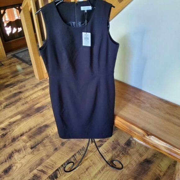 Calvin Klein Calvin Klein Sleeveless Zippered Lined Little Black Sz. 12 D Size XL / US 12-14 / IT 48-50 - 4 Thumbnail