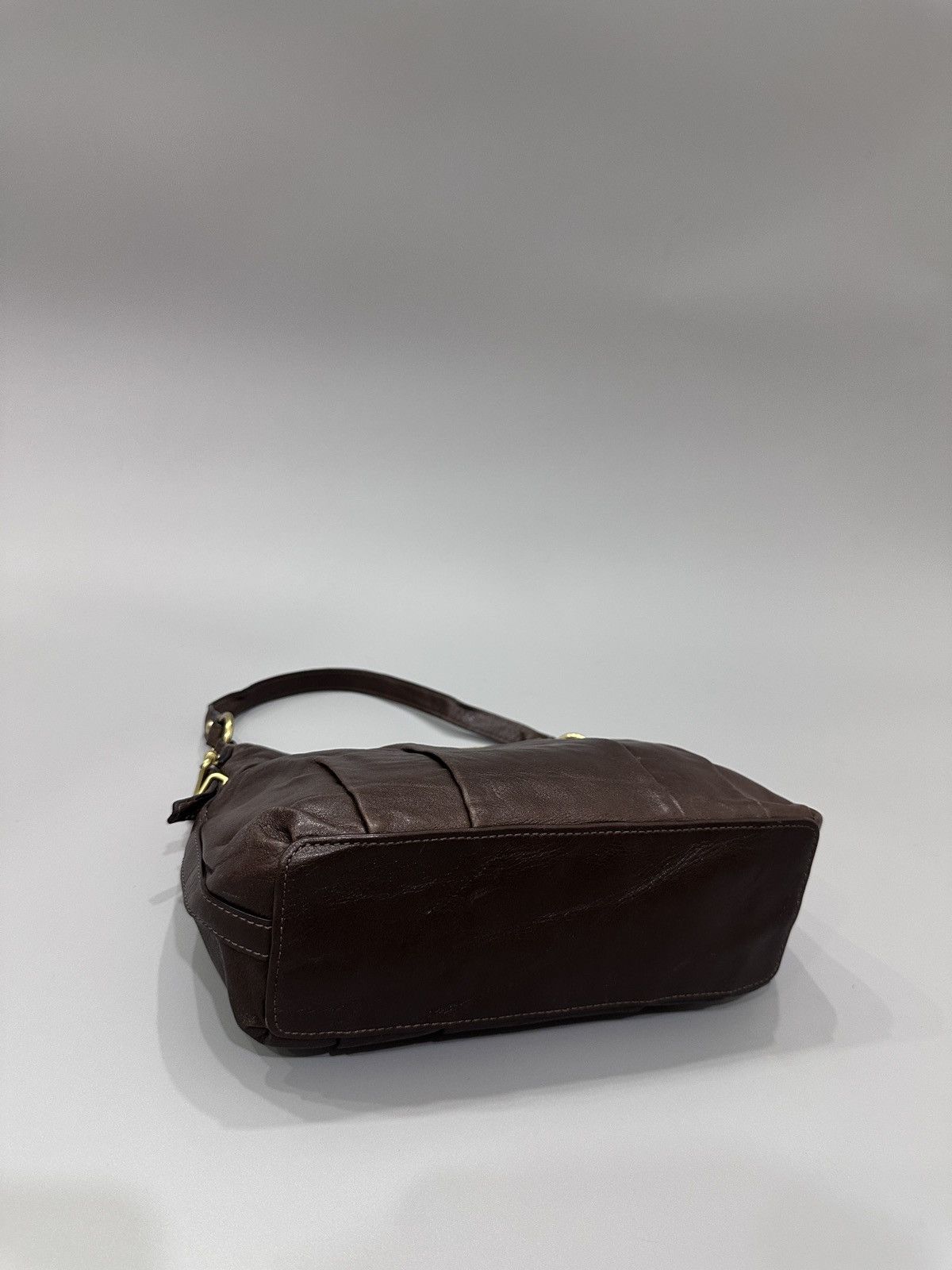 Coach Coach Brown Leather Pleated Hobo Bag Size ONE SIZE - 3 Thumbnail