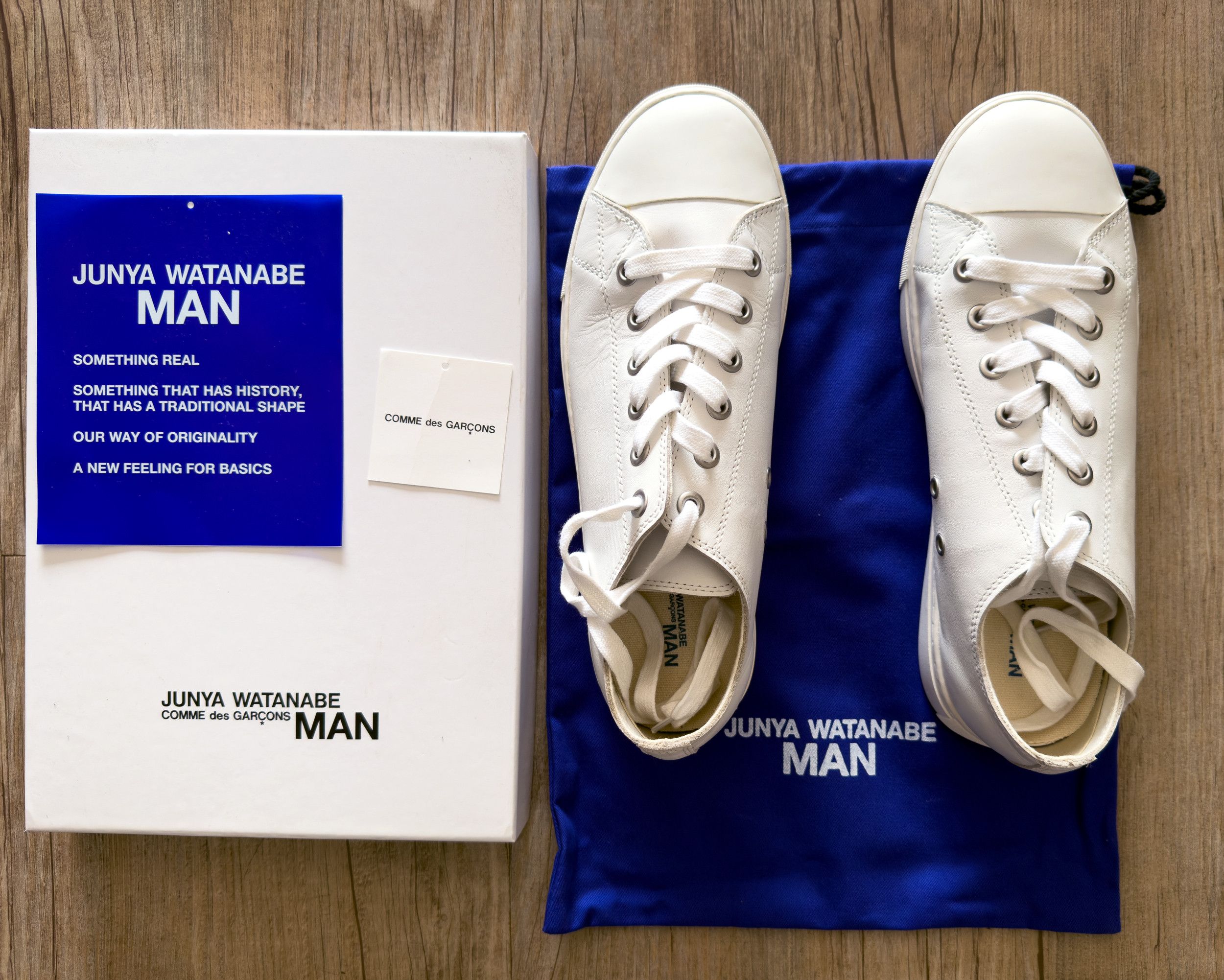 Junya Watanabe White Leather Junya Watanbe MAN shoes US10 *RARE* Size US 10 / EU 43 - 2 Thumbnail