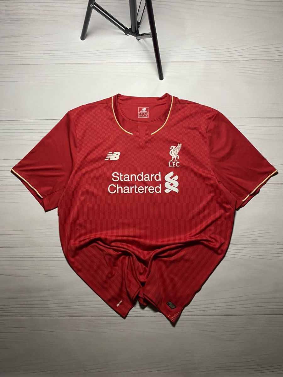New Balance Liverpool 2015/16 Home Football Shirt Soccer Jersey Size US XXL / EU 58 / 5 - 1 Thumbnail