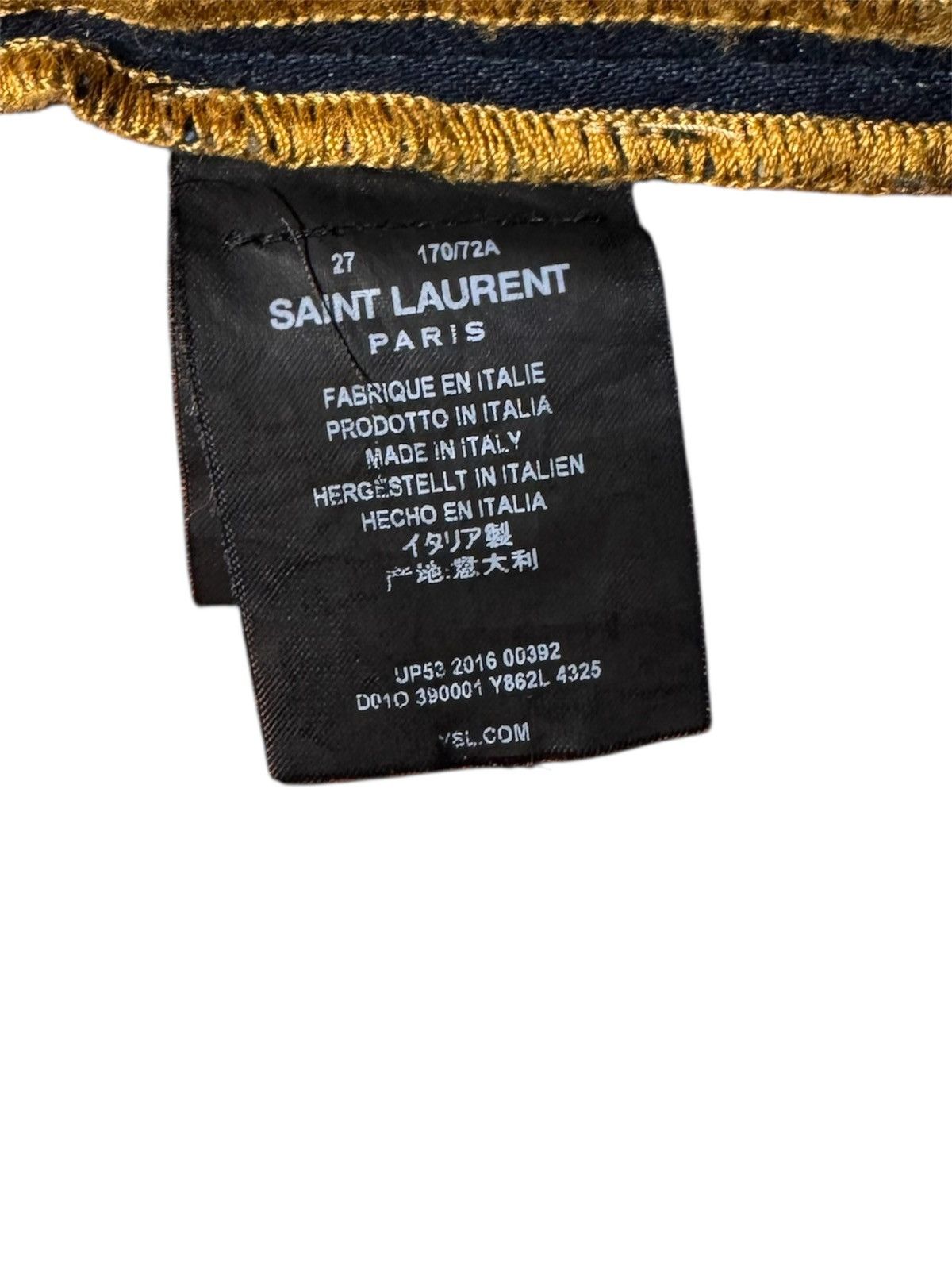 Yves Saint Laurent FW16 Saint Laurent by Hedi Slimane Dirty Blue D02 Jeans Size US 28 / EU 44 - 7 Thumbnail