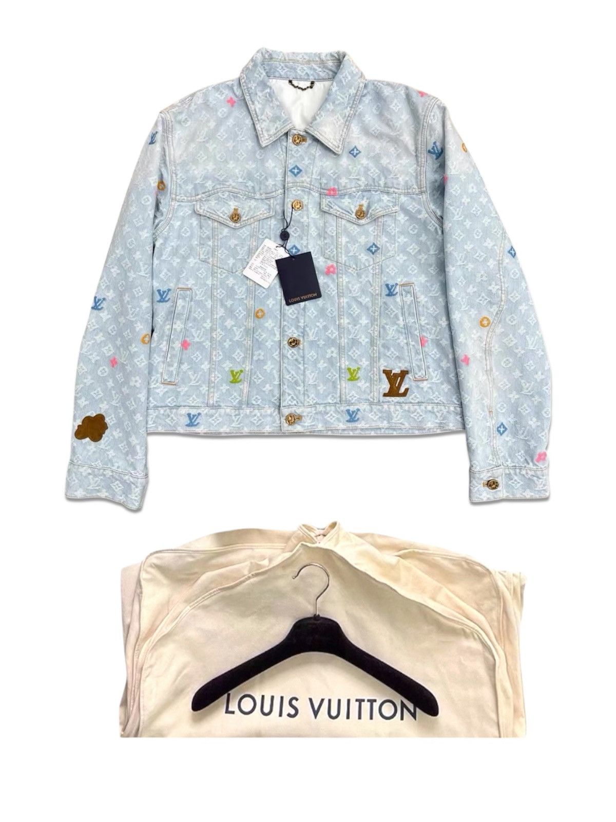 Louis Vuitton × Tyler The Creator Louis Vuitton X Tyler The Creator 58 Monogram Denim Jacket Size US XXL / EU 58 / 5 - 1 Thumbnail