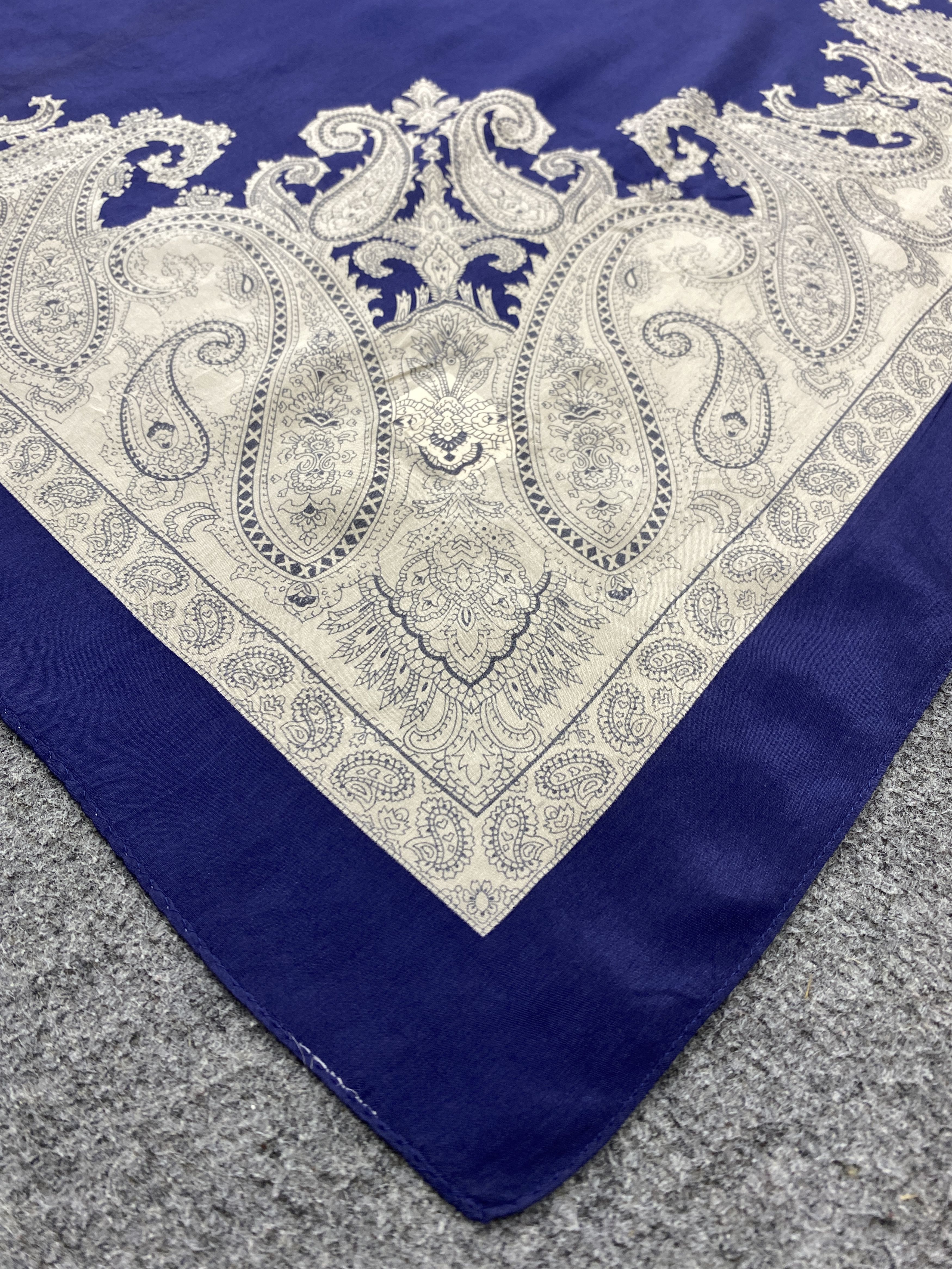 Japanese Brand Vintage Japanese Brand Paisley Silk Scarf SN0144 Size ONE SIZE - 4 Thumbnail