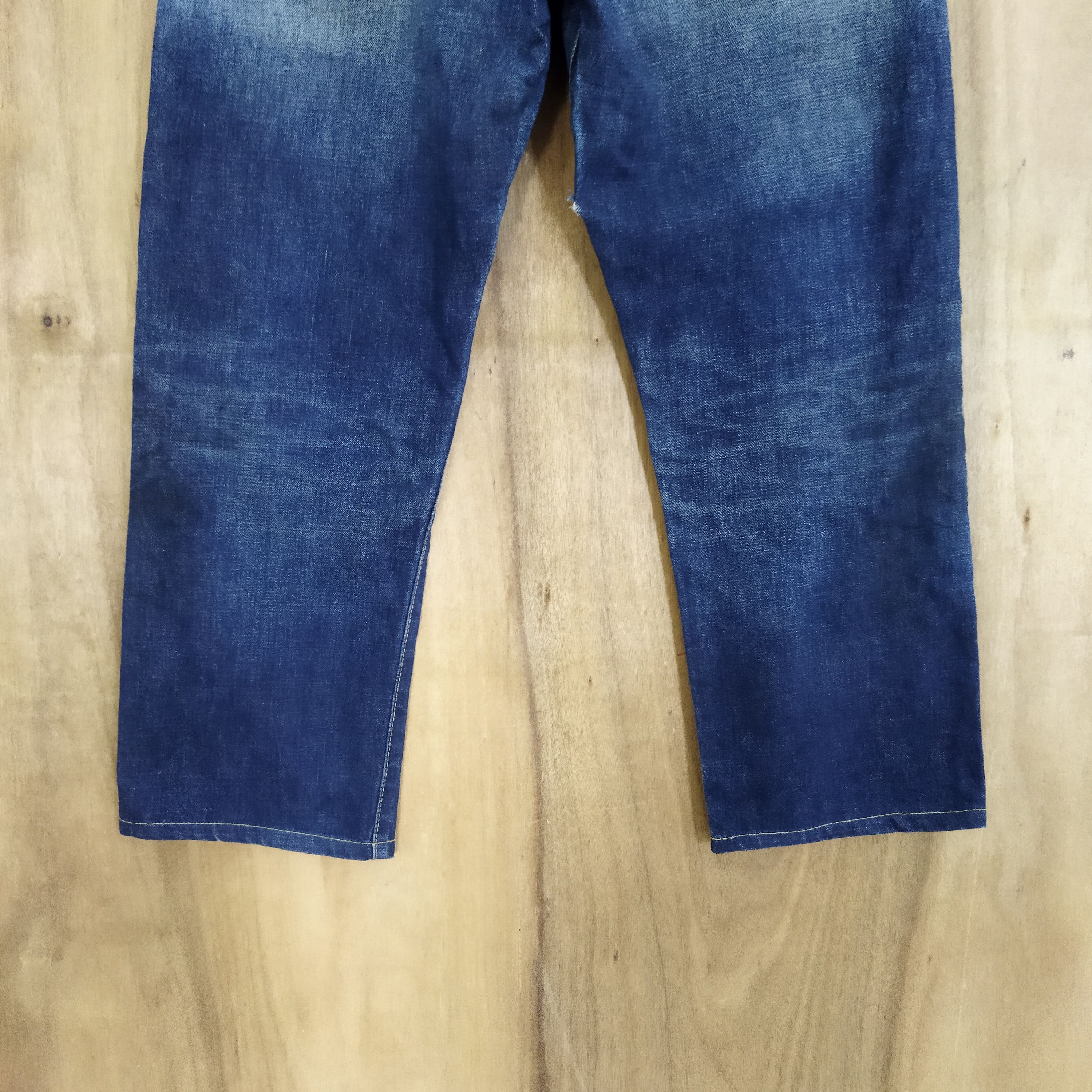 Edwin × Vintage EDWIN 505 BLUE RUSTY JEANS PANTS Size US 34 / EU 50 - 9 Thumbnail