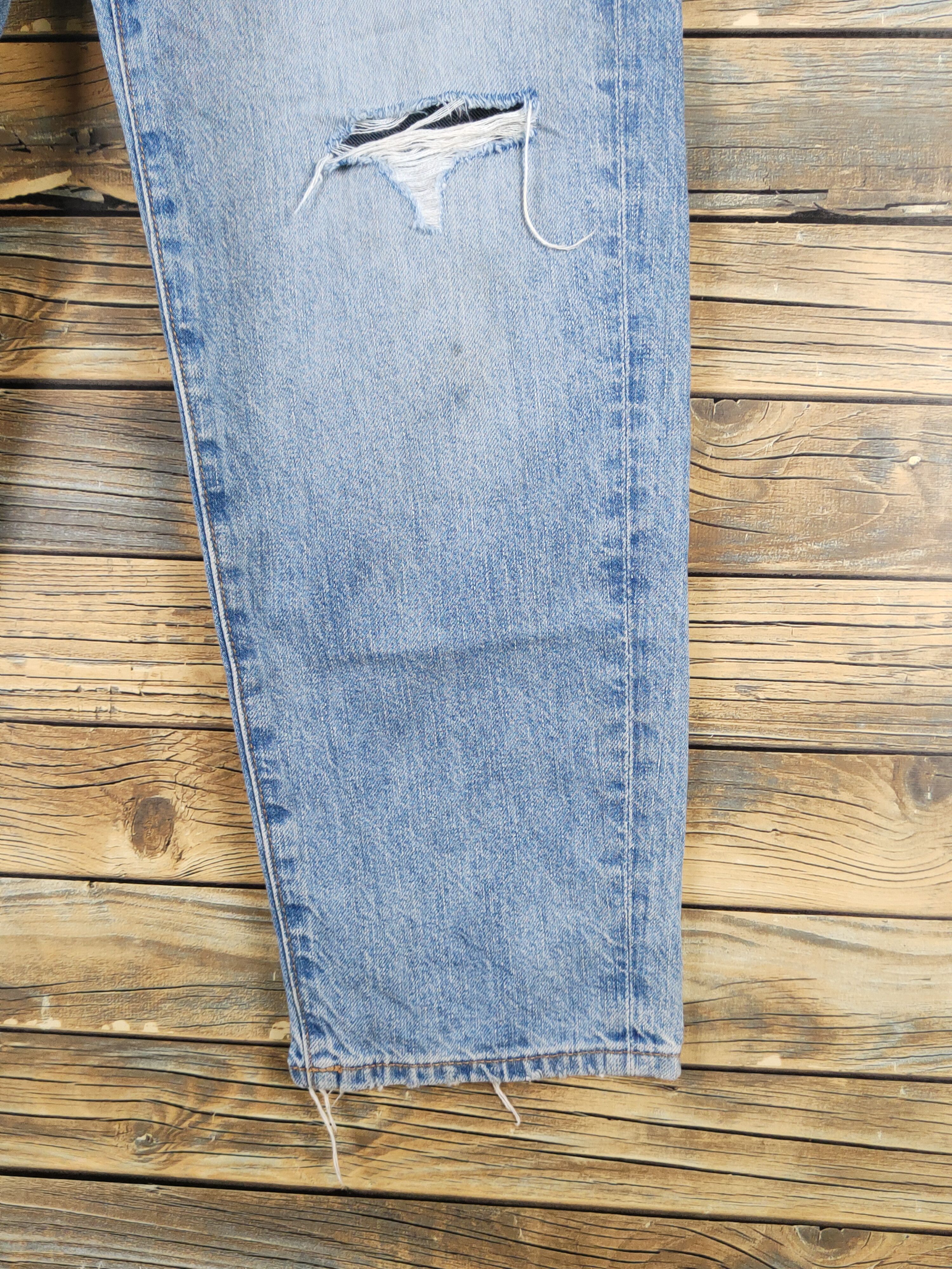 Japanese Brand Uniqlo fabric by kaihara Distress Ripped denim Jeans #W1296 Size US 27 - 6 Thumbnail