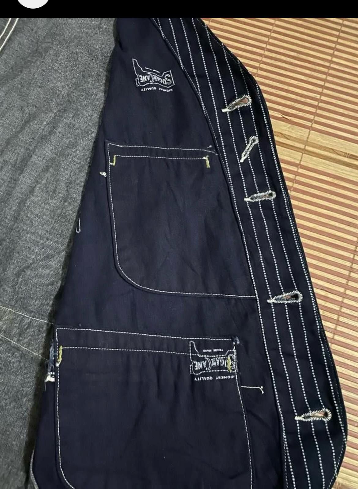 Sugar Cane Sugar Cane 9oz Wabash Stripe Work Buckle Back Vest Jacket Size US M / EU 48-50 / 2 - 4 Thumbnail