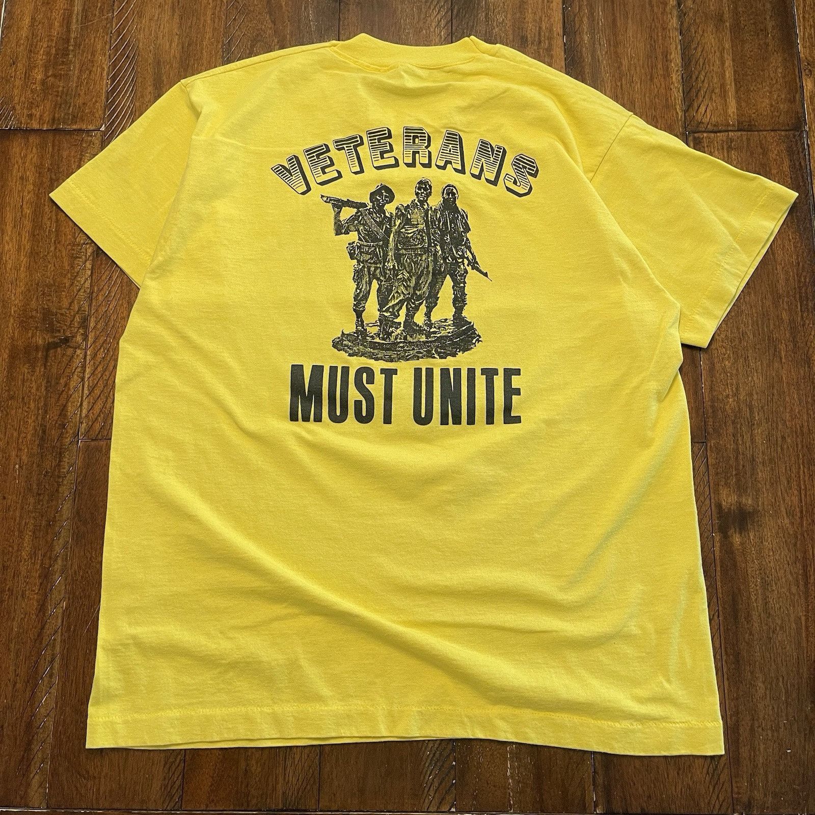 Vintage Vtg 90s Single Stitch Black Veterans Social Justice Tshirt L Size US L / EU 52-54 / 3 - 9 Thumbnail
