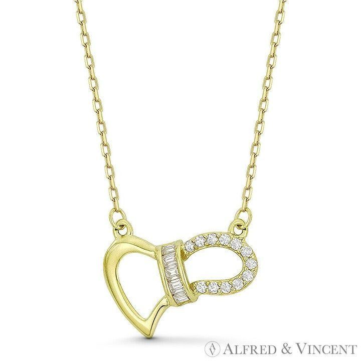 Other Open-Design Heart Charm CZ Crystal Pendant Size ONE SIZE - 1 Preview