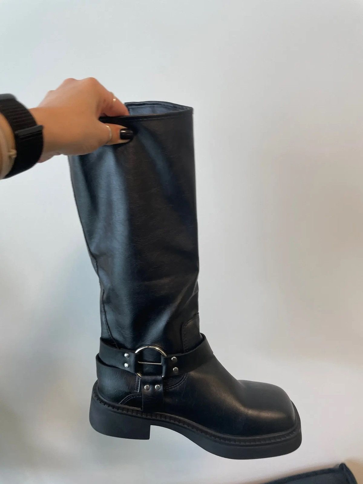 Other Women’s Biker Boots Gothic Medium Heel Motorcycle style Size US 7 / IT 37 - 10 Thumbnail