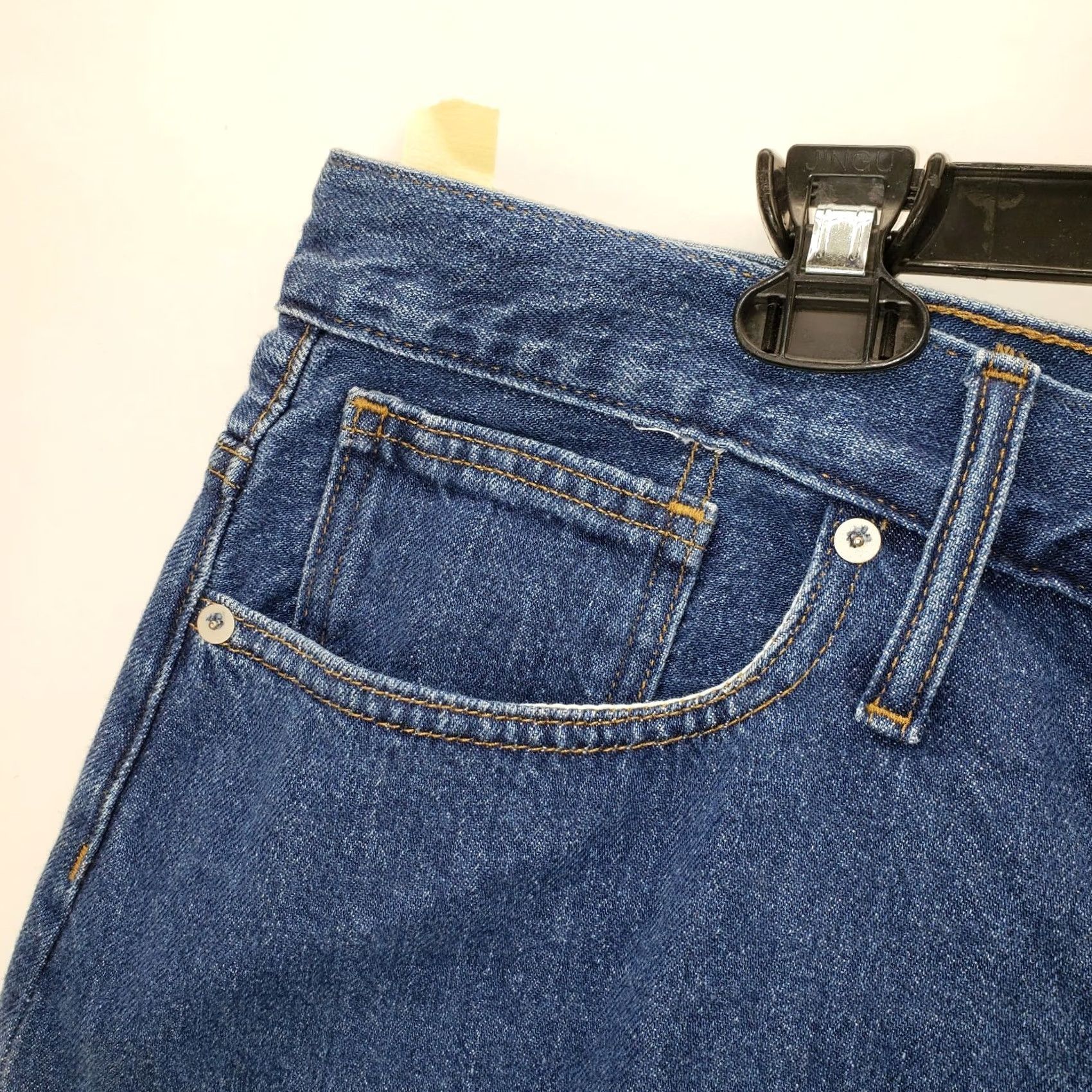 Madewell Madewell Denim Skirt A-Line Women's Blue 35" Regular Short Waist 21" Length 18" Buttoned Lined Vintage No - Casual Classic 100% Cotton SJ Size 24" / US 00 / IT 34 - 6 Thumbnail