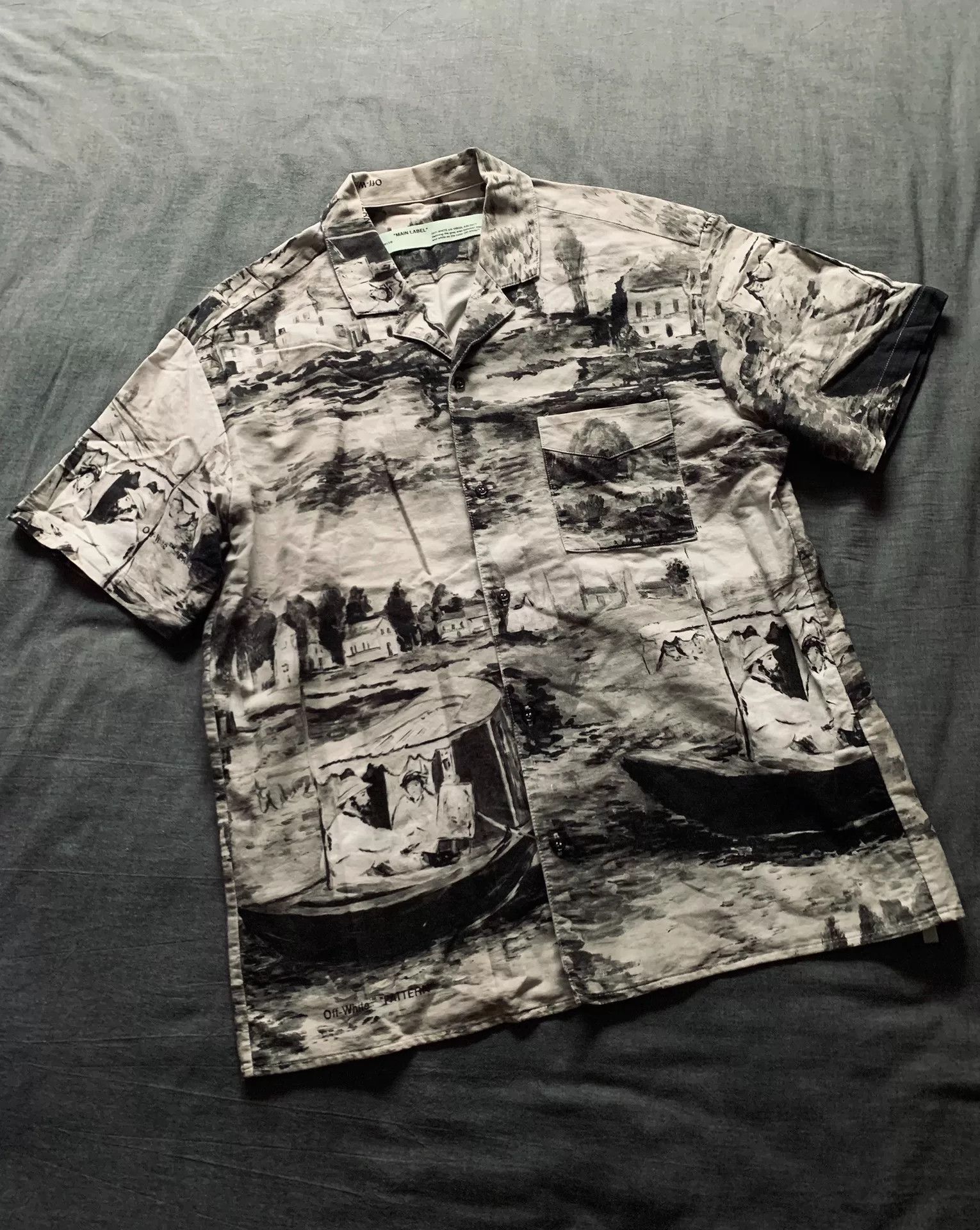 Off-White OFF-WHITE Oil Painting Print Short-Sleeve Shirt Size US M / EU 48-50 / 2 - 1 Thumbnail