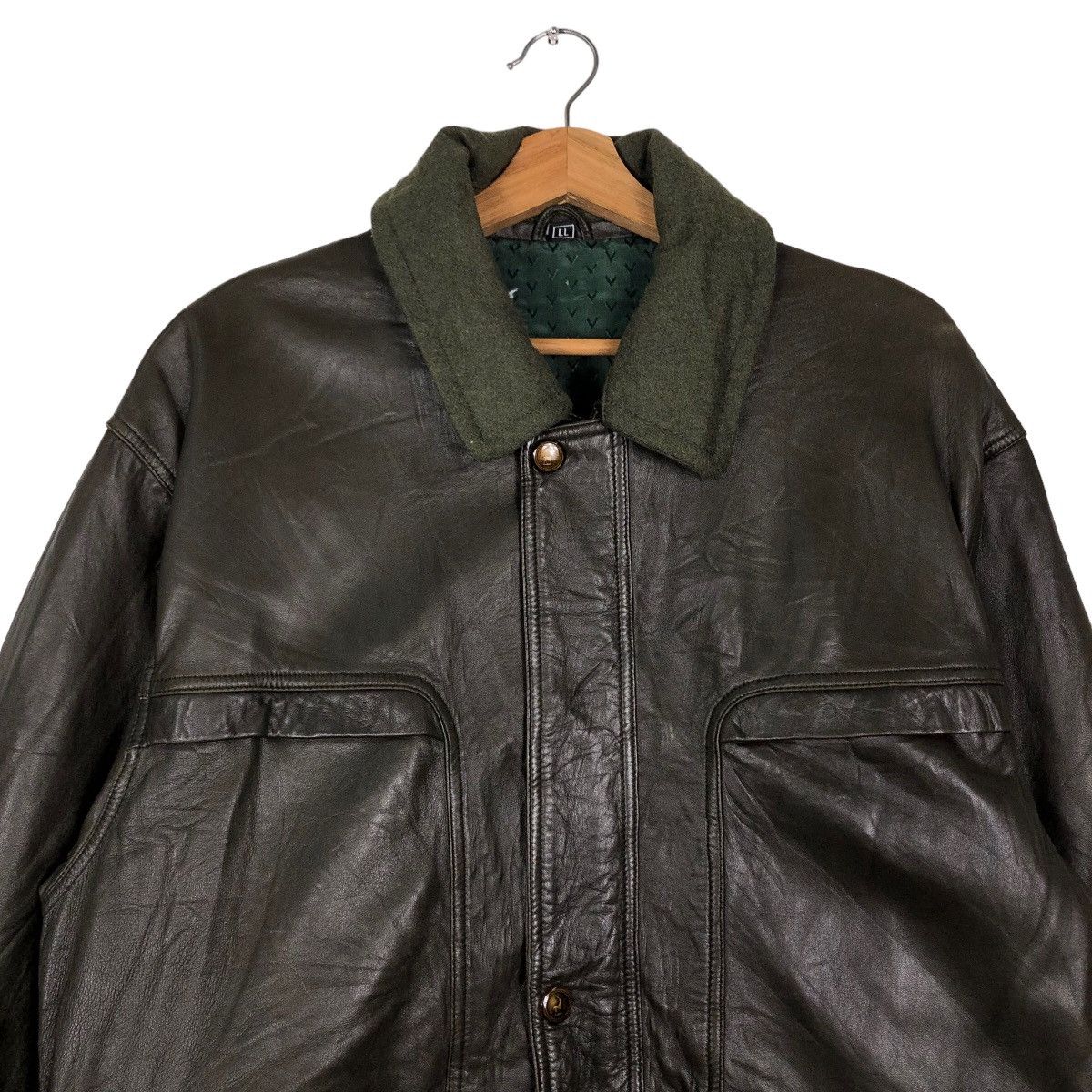 Japanese Brand 🔥Vtg Leather Jacket Biker Bondage Cargo Issey Miyake Japan Size US L / EU 52-54 / 3 - 3 Thumbnail