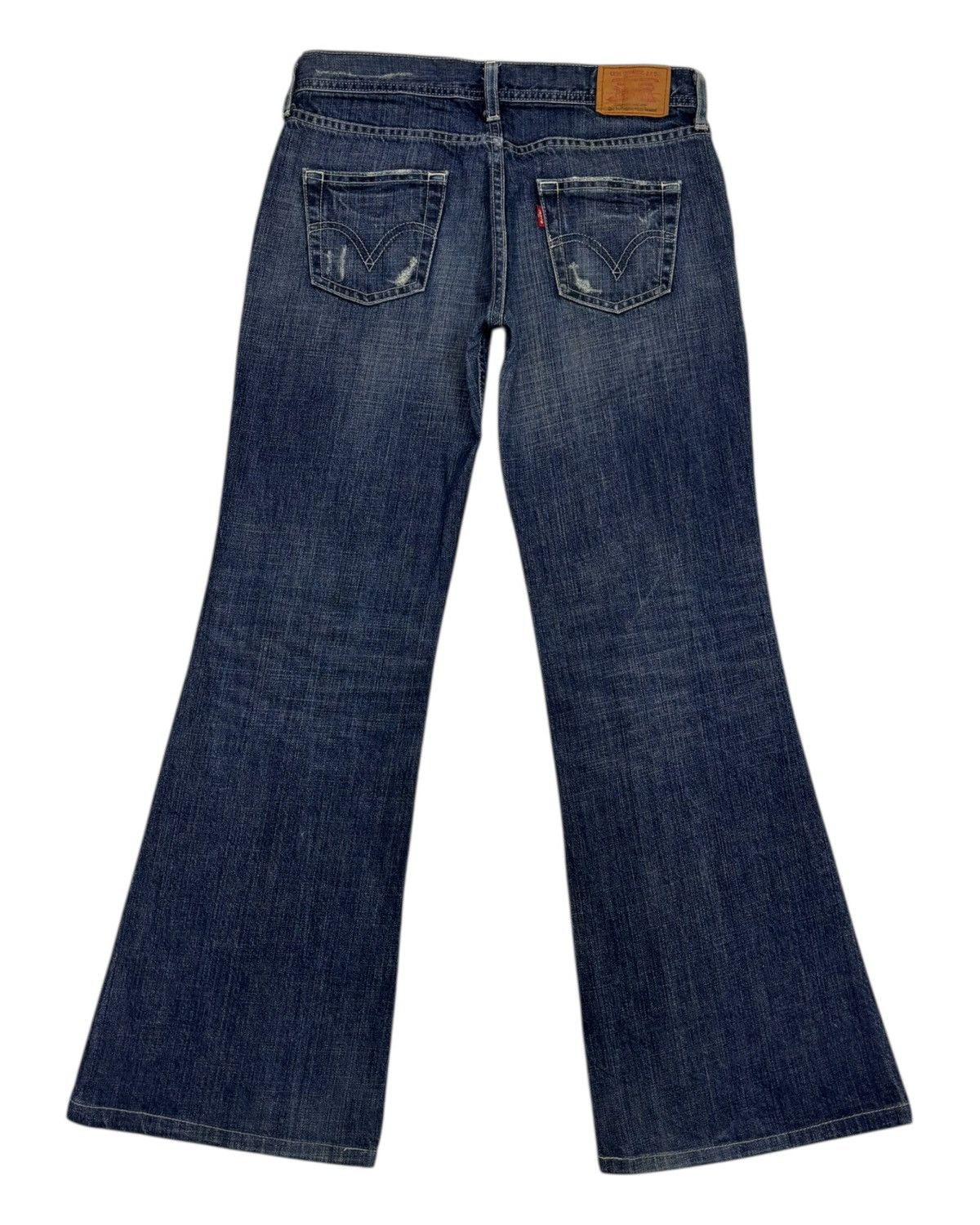 If Six Was Nine × Levi's Vintage Levis 90s Flared Jeans Bootcut Distressed Denim Jean Size 30" / US 8 / IT 44 - 8 Thumbnail
