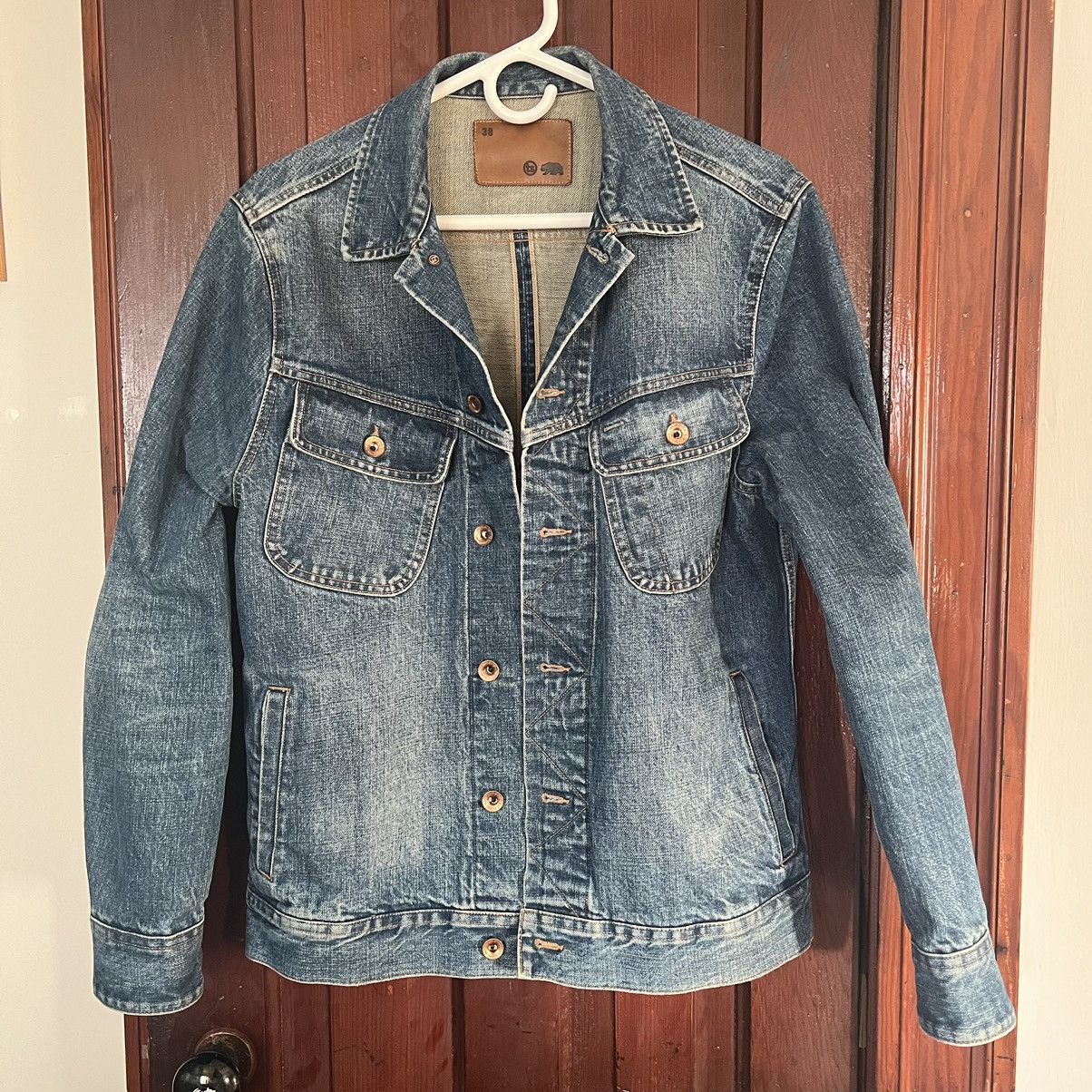 image of Taylor Stitch Ts Long Haul Jacket In 18 Month Wash Organic Selvage (38) in Blue, Men's (Size Small)