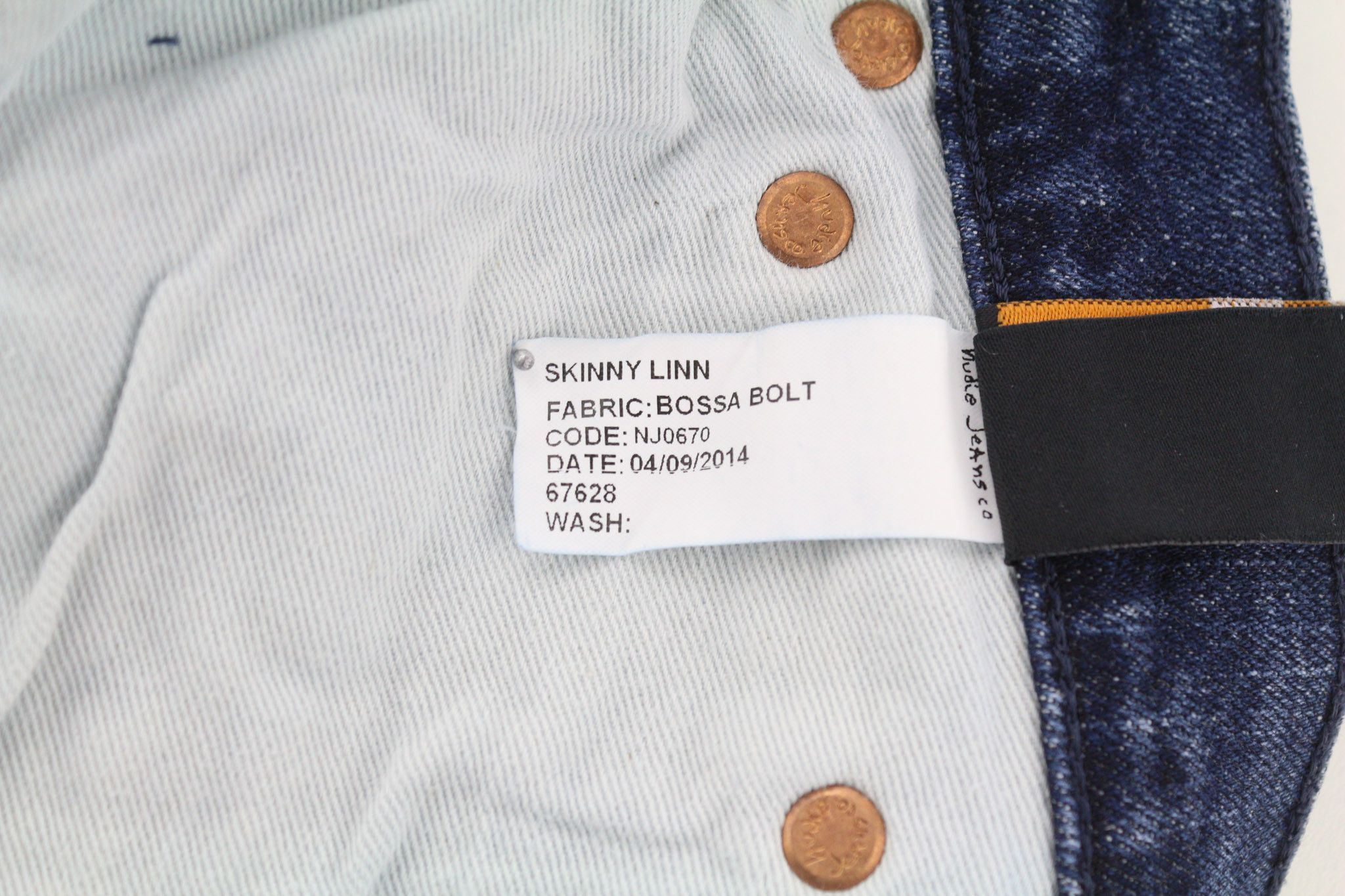 Nudie Jeans SKINNY LIN W28/L30 Blue Washed Jeans 80622 Size US 28 / EU 44 - 7 Thumbnail