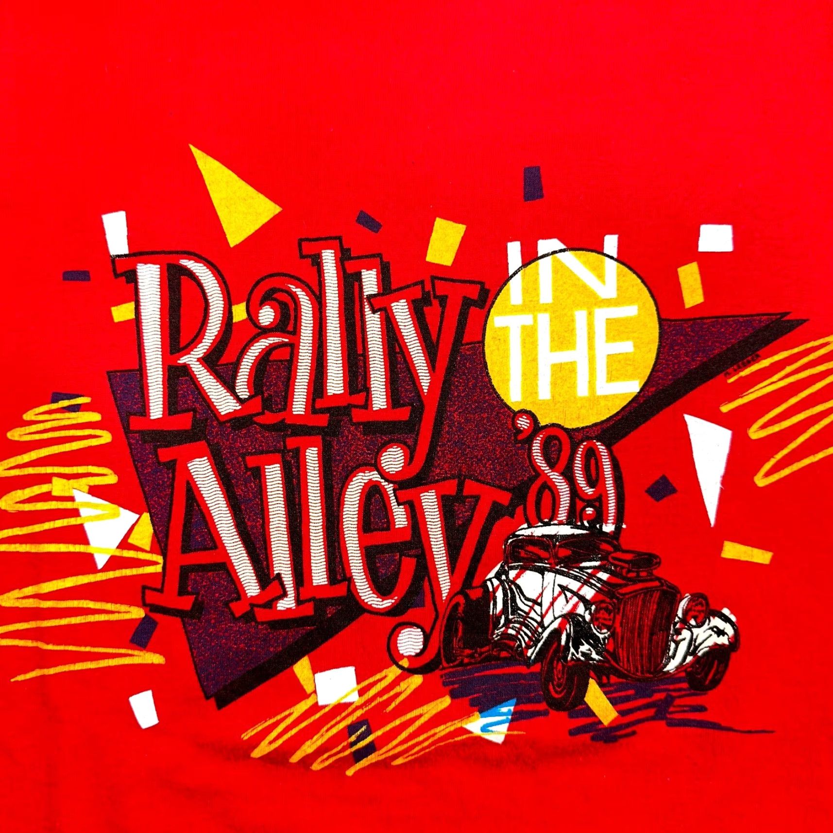 Vintage VINTAGE Rally Alley 1989 VTG T Shirt Screen Stars XL Red Men XL Crew Neck Short Sleeve 80s 70s 90s - Stadium Car Rally Security Size US XL / EU 56 / 4 - 2 Thumbnail