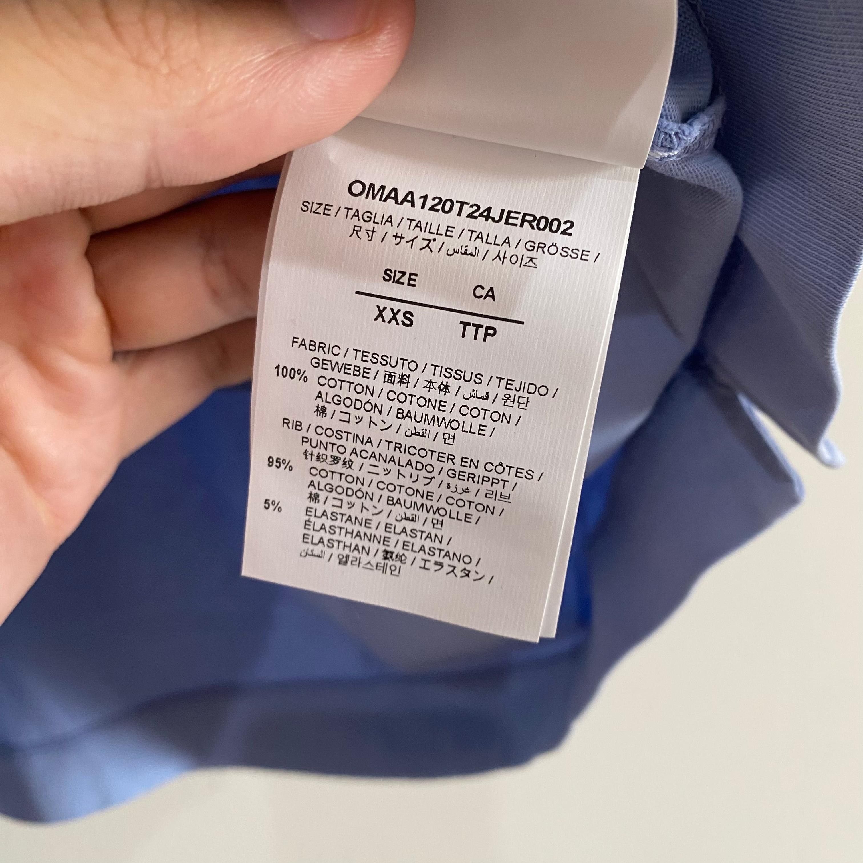 Off-White Blue Records Logo Oversized Skate T-Shirt Size US XXS / EU 40 - 4 Thumbnail