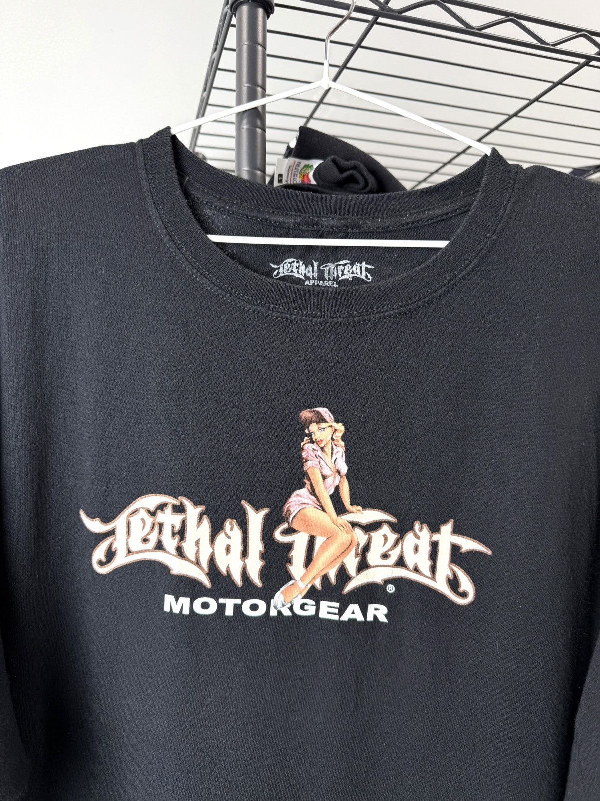 Harley Davidson Vintage Sexy Girl Lethal Threat Motor Racing T Shirt Size US XXL / EU 58 / 5 - 3 Thumbnail