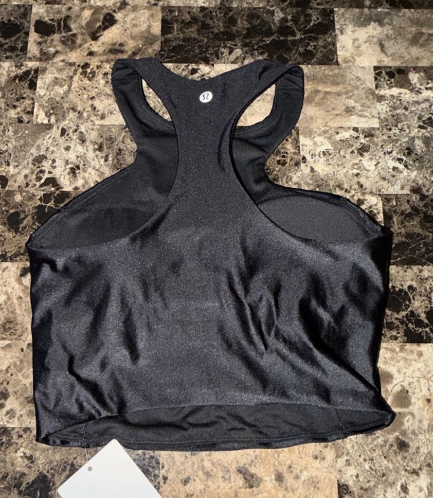 Lululemon LULULEMON SATIN SHINE TANK TOP B/C CUP WORDMARK BLACK SIZE 2 Size XS / US 0-2 / IT 36-38 - 3 Thumbnail