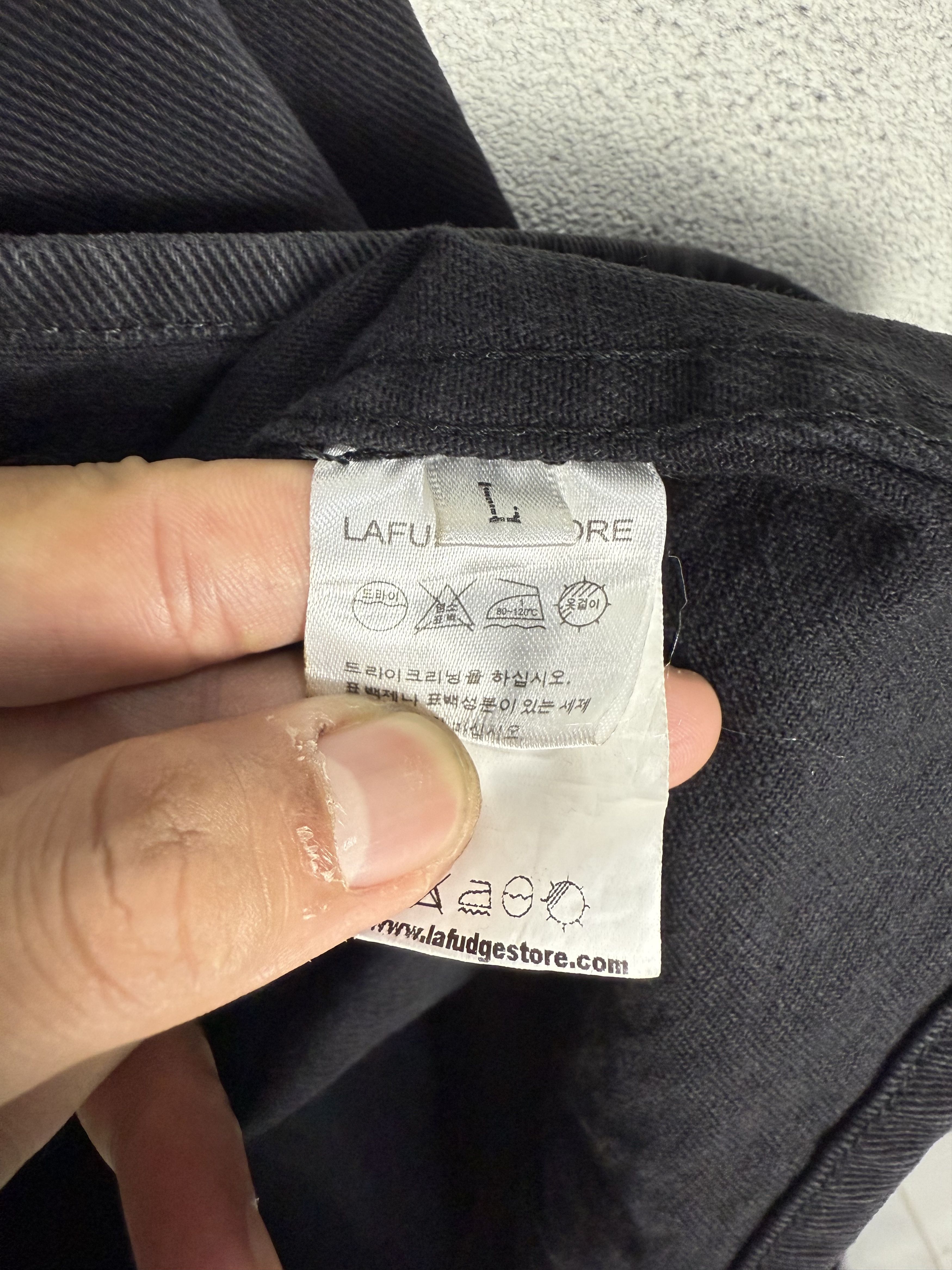 Japanese Brand Lafudge Big Pocket Black Outer Shirt Size US L / EU 52-54 / 3 - 11 Thumbnail