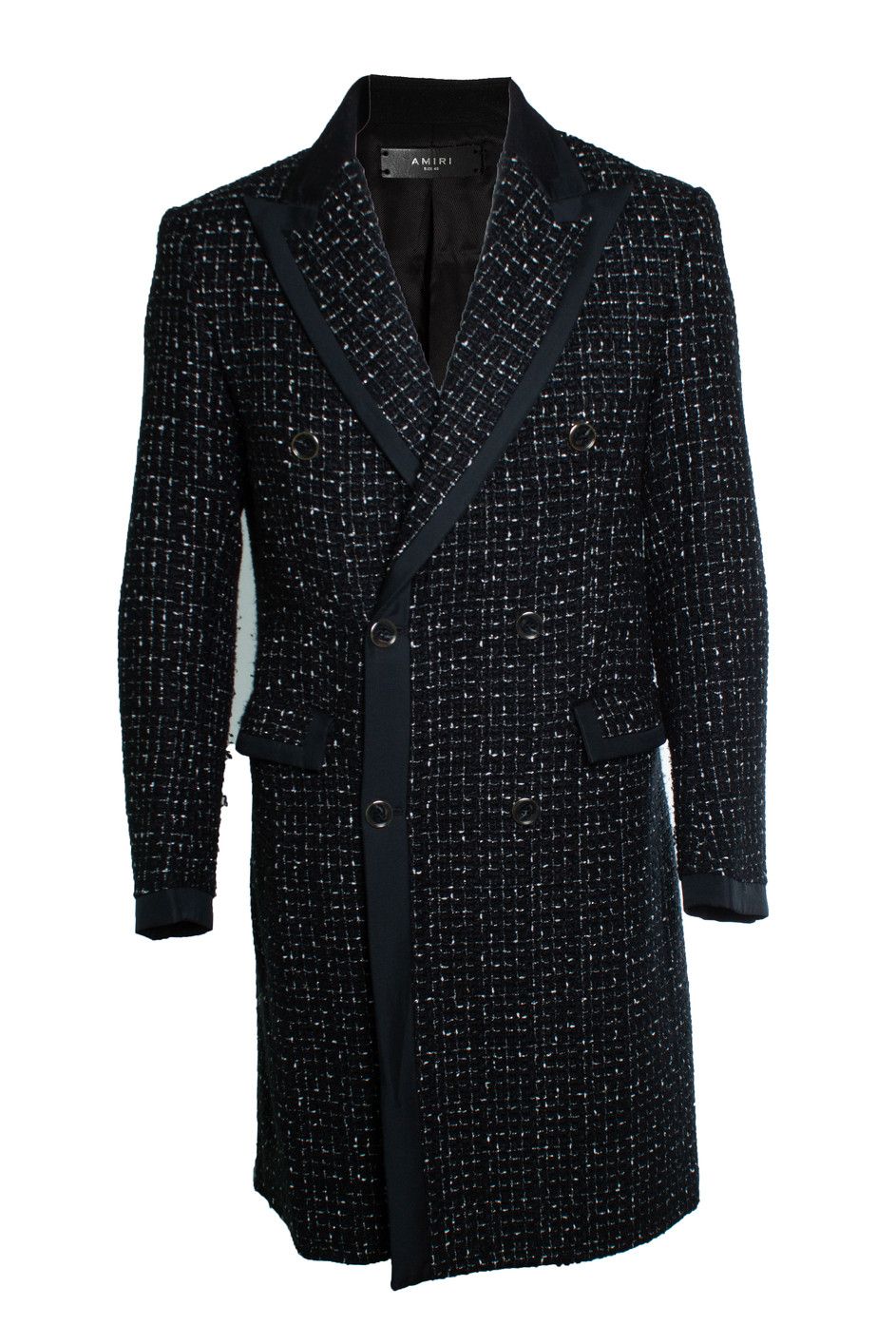 Amiri Amiri, Boucle long coat in black Size US M / EU 48-50 / 2 - 1 Thumbnail