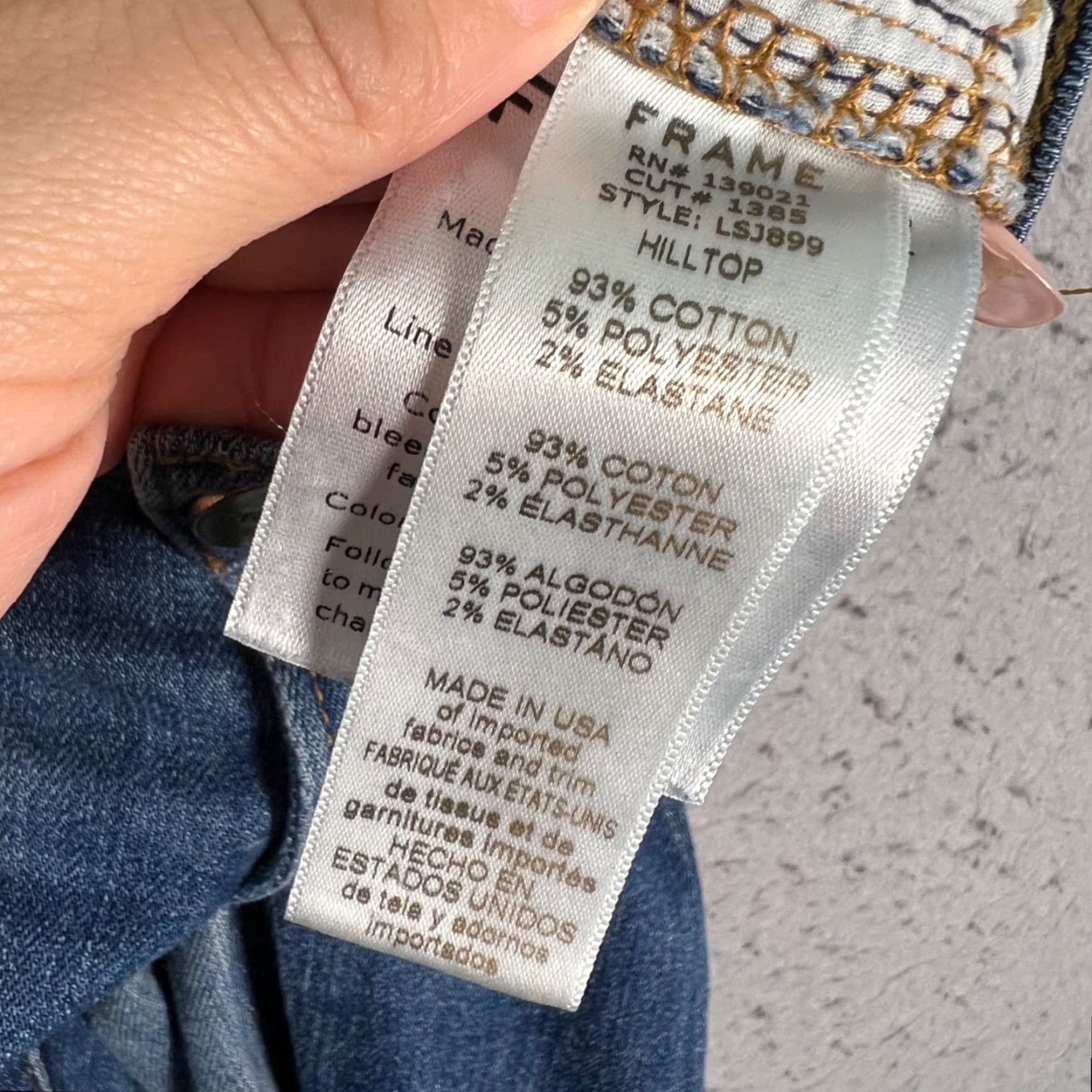 Frame Frame Womens 26 Le Skinny De Jeanne Distressed Jeans Blue Denim Mid-Rise Stretch Size 26" / US 2 / IT 38 - 5 Thumbnail