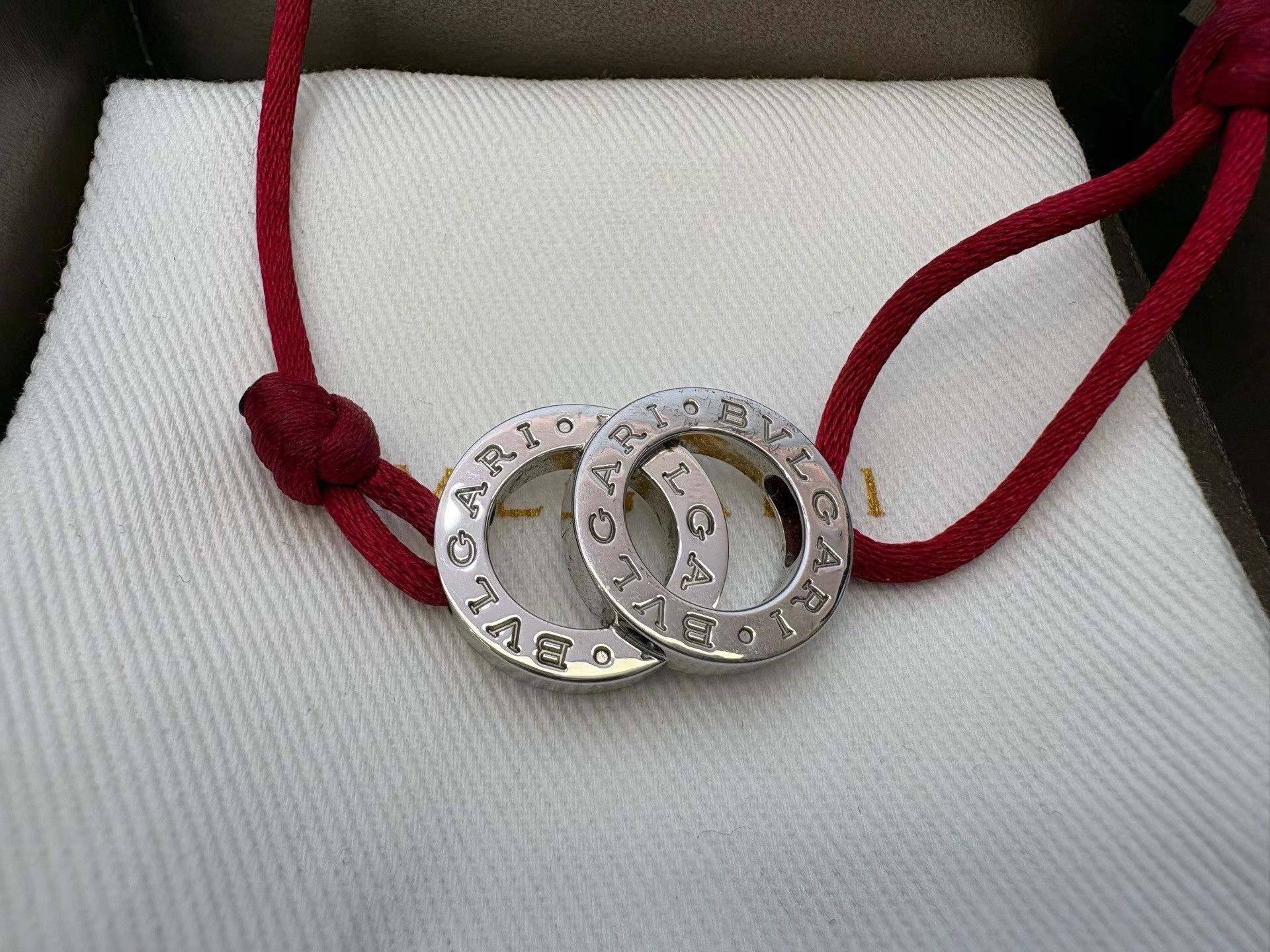 Bvlgari Bvlgari 925 Sterling Silver Double Loop Bracelet K36 Size ONE SIZE - 2 Thumbnail