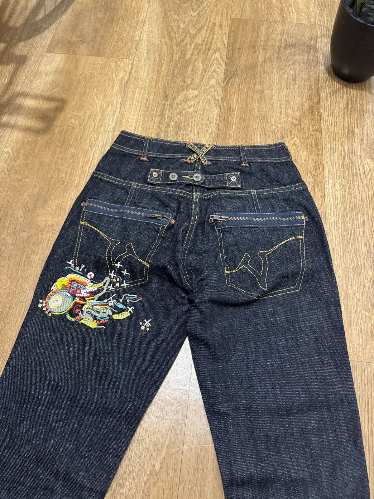 Von Dutch VINTAGE VON DUTCH AVANT GARDE NAVI JEANS PANTS Size 27" / US 4 / IT 40 - 7 Thumbnail