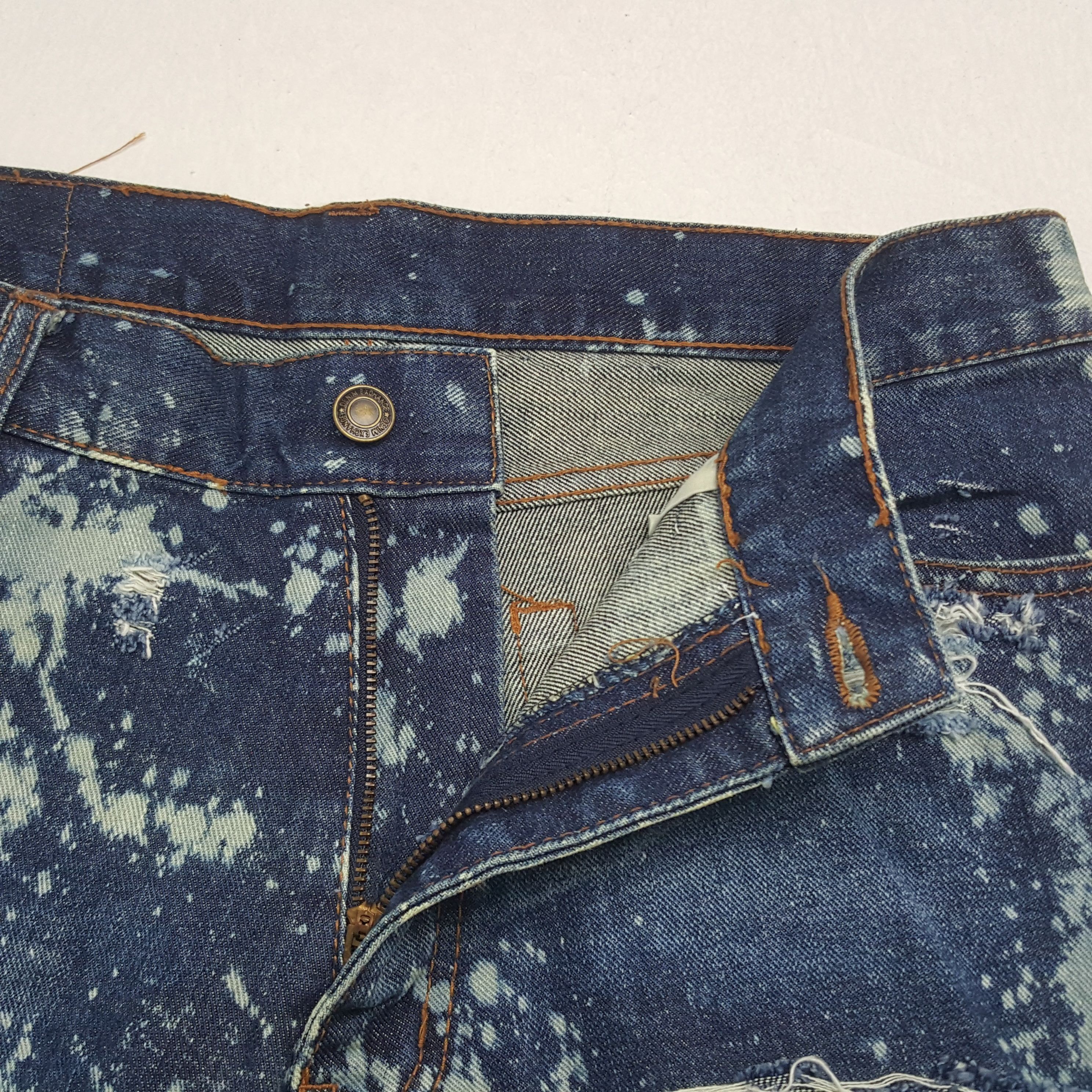 Japanese Brand × Vintage Vintage Denim Exchange Japanese Distressed Paint Art Jeans Size US 32 / EU 48 - 7 Thumbnail