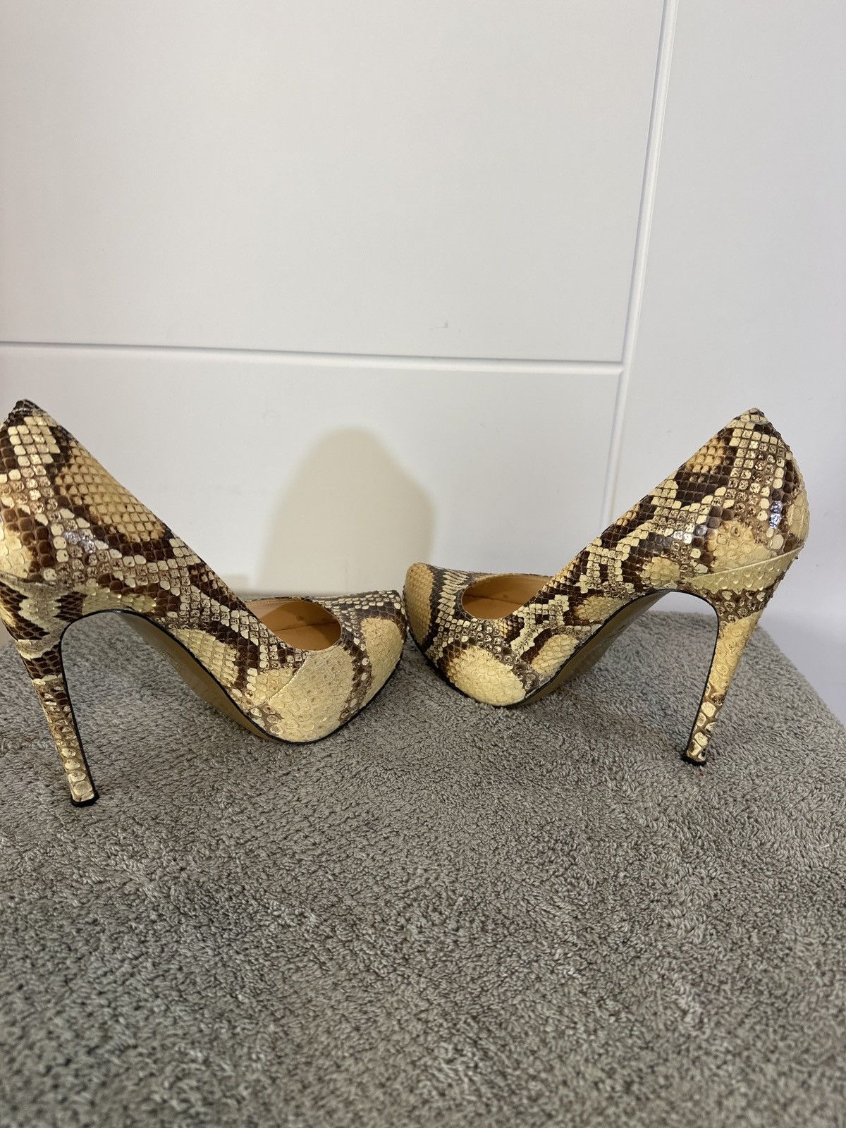 Bottega Veneta Bottega Veneta snakeskin high-heeled pumps Size US 9 / IT 39 - 5 Thumbnail
