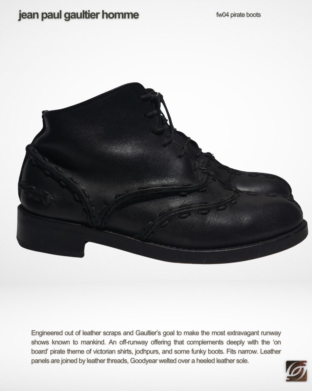 Jean Paul Gaultier JPG Homme FW04 Remade Patchwork Pirate Boots Size US 7.5 / EU 40-41 - 1 Thumbnail