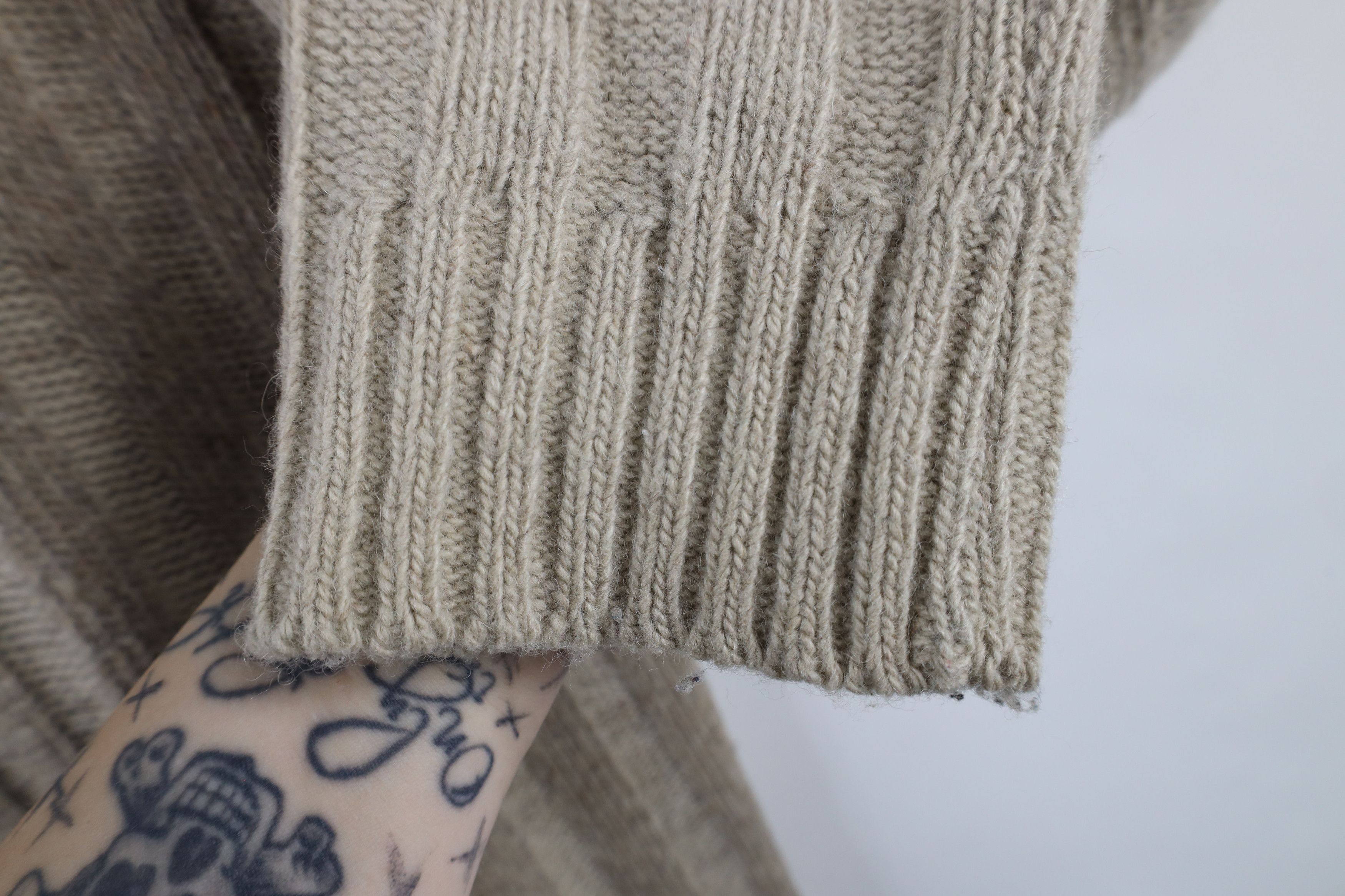 Vintage Vintage 90s Streetwear Chunky Ribbed Knit Mock Neck Sweater Size US L / EU 52-54 / 3 - 5 Thumbnail