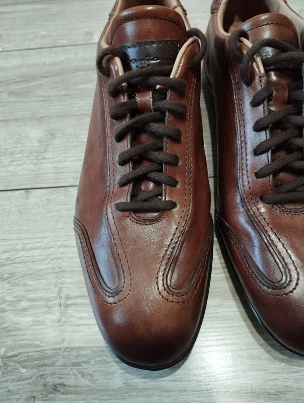 Santoni Santoni sneakers size 8 shoes 43 brown leather formal Size US 10 / EU 43 - 5 Thumbnail