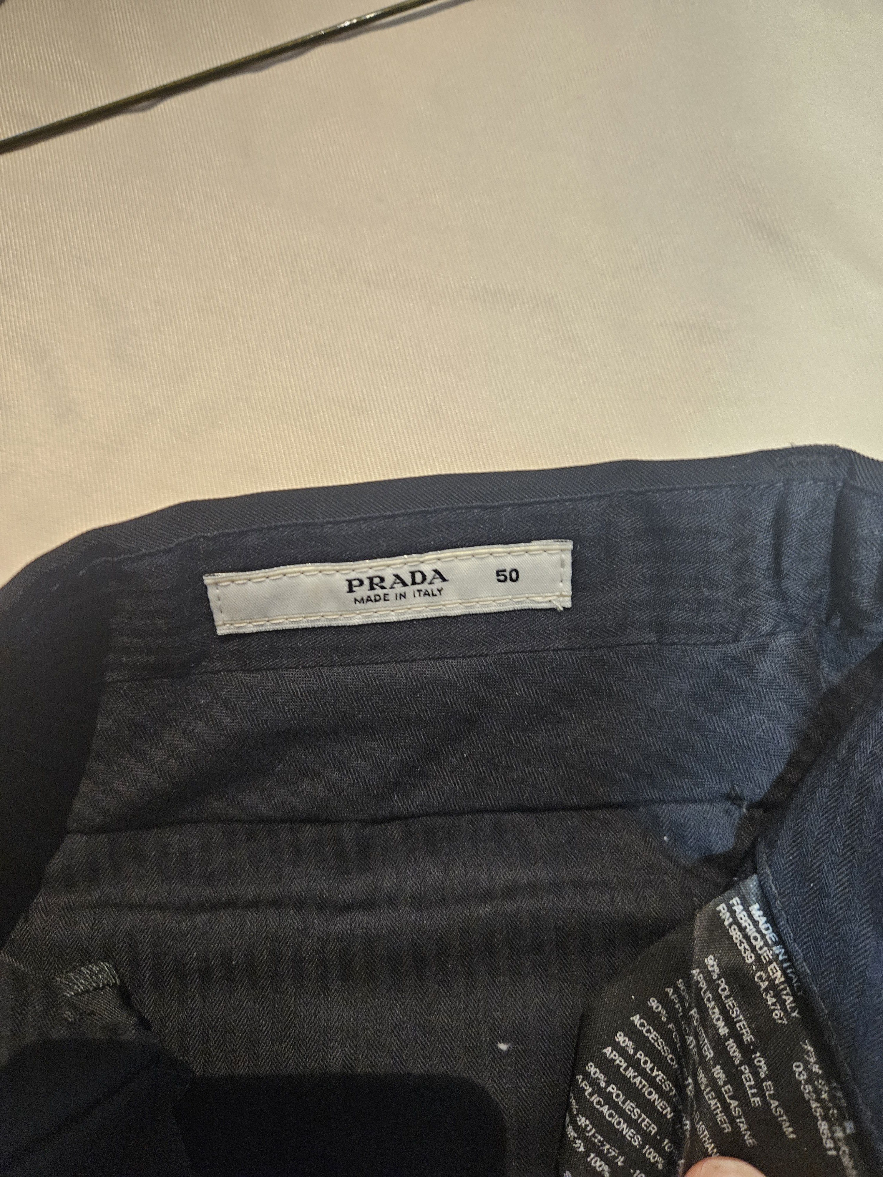 Prada Black Tailored Techno Stretch Trousers BNWT Size US 34 / EU 50 - 3 Thumbnail