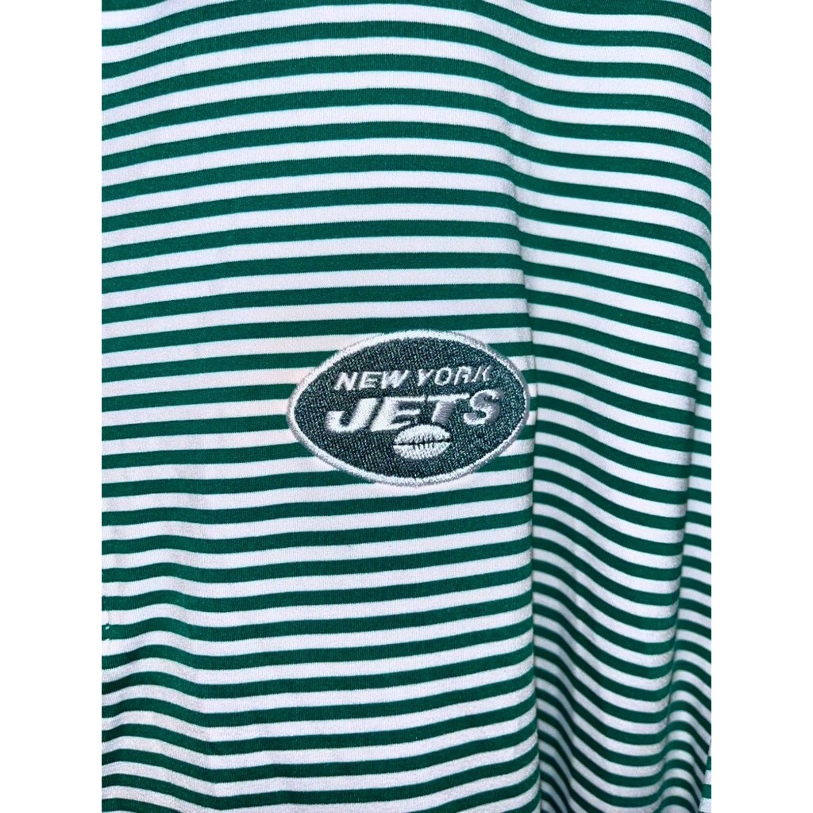 Vineyard Vines New York Jets Vineyard Vines Winstead Stripe Polo Sz 2XL Size US XXL / EU 58 / 5 - 3 Thumbnail